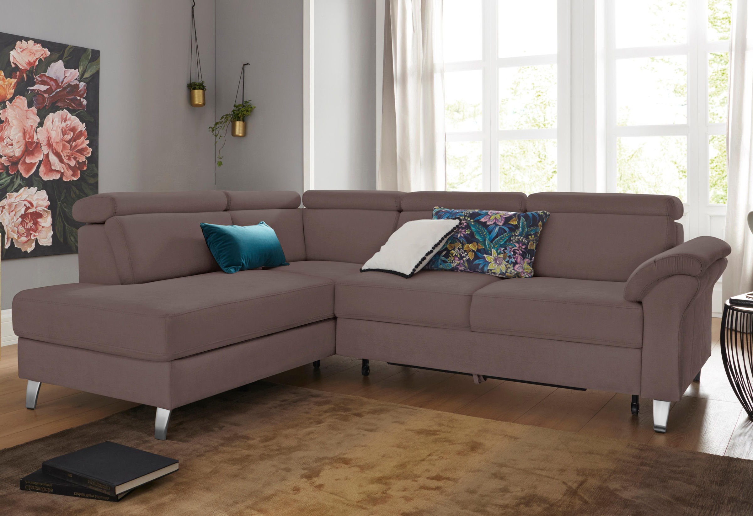 sit&more Ecksofa, inklusive Kopfteilverstellung, wahlweise mit Bettfunktion und Bettkasten