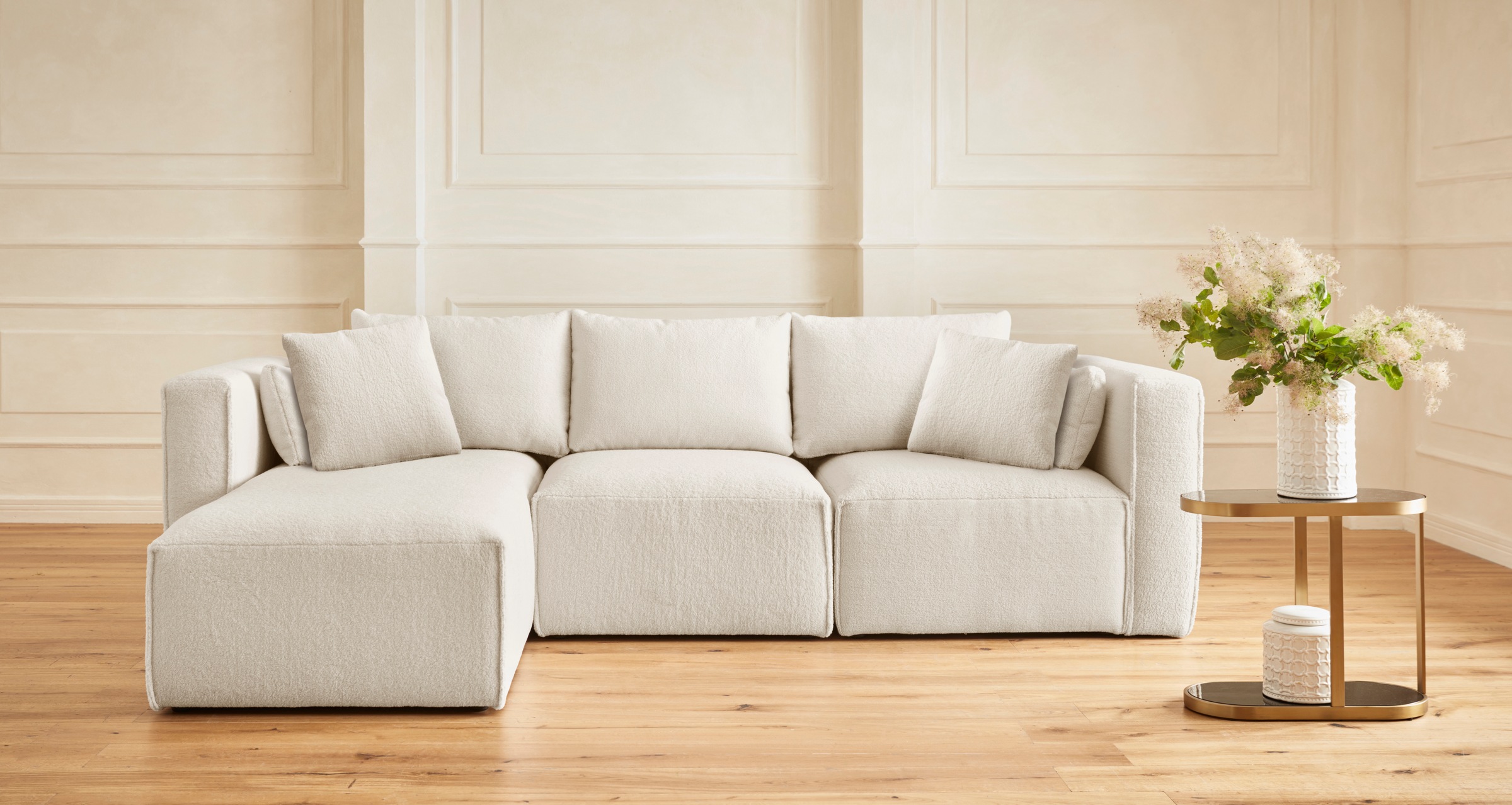 Home affaire Ecksofa "Comfine L-Form", zusammengesetzt aus Modulen, 3 Bezug günstig online kaufen