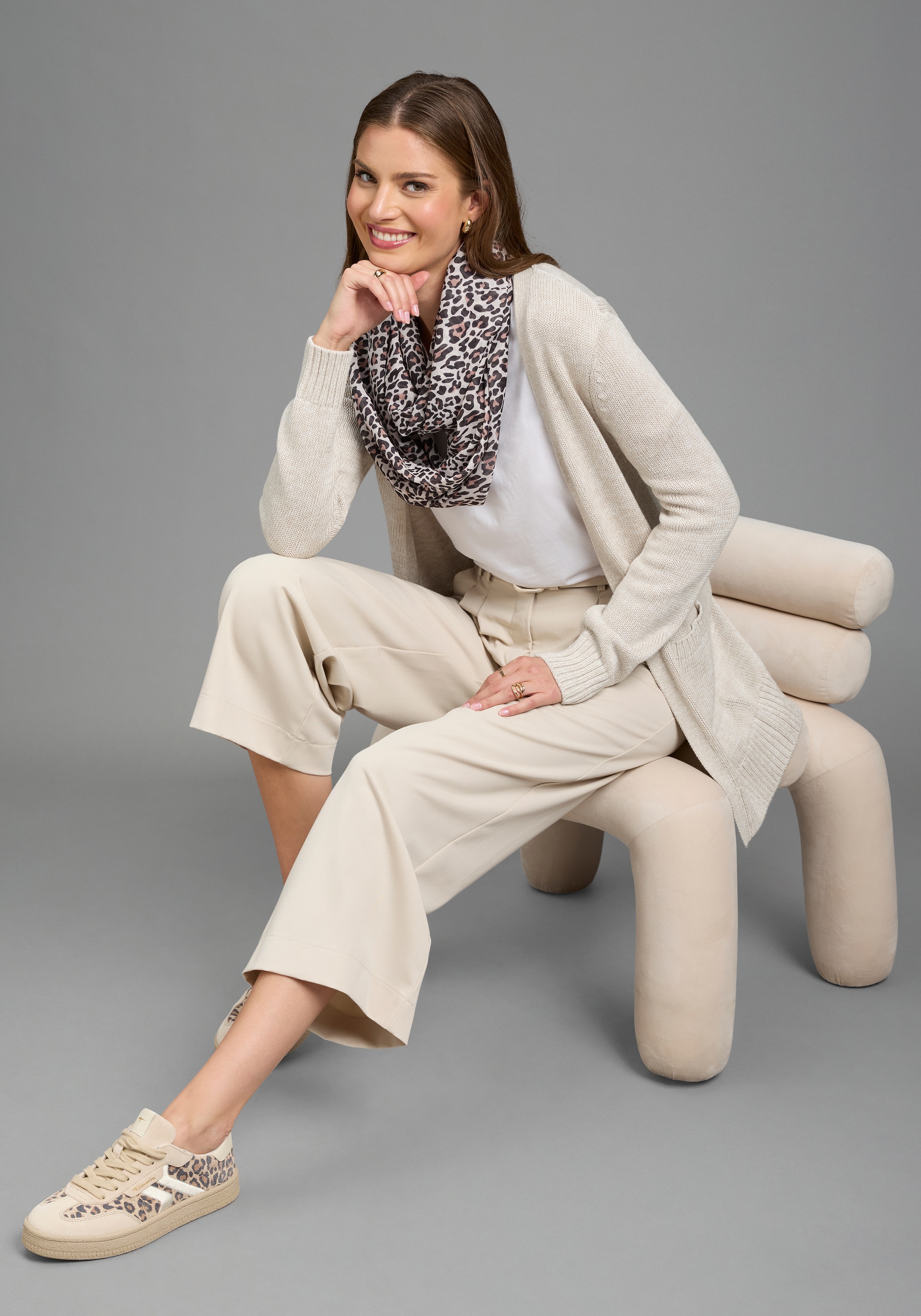 Flashlights Strickjacke »in melierter Optik, elastisches Material« mit aufgesetzten Taschen
