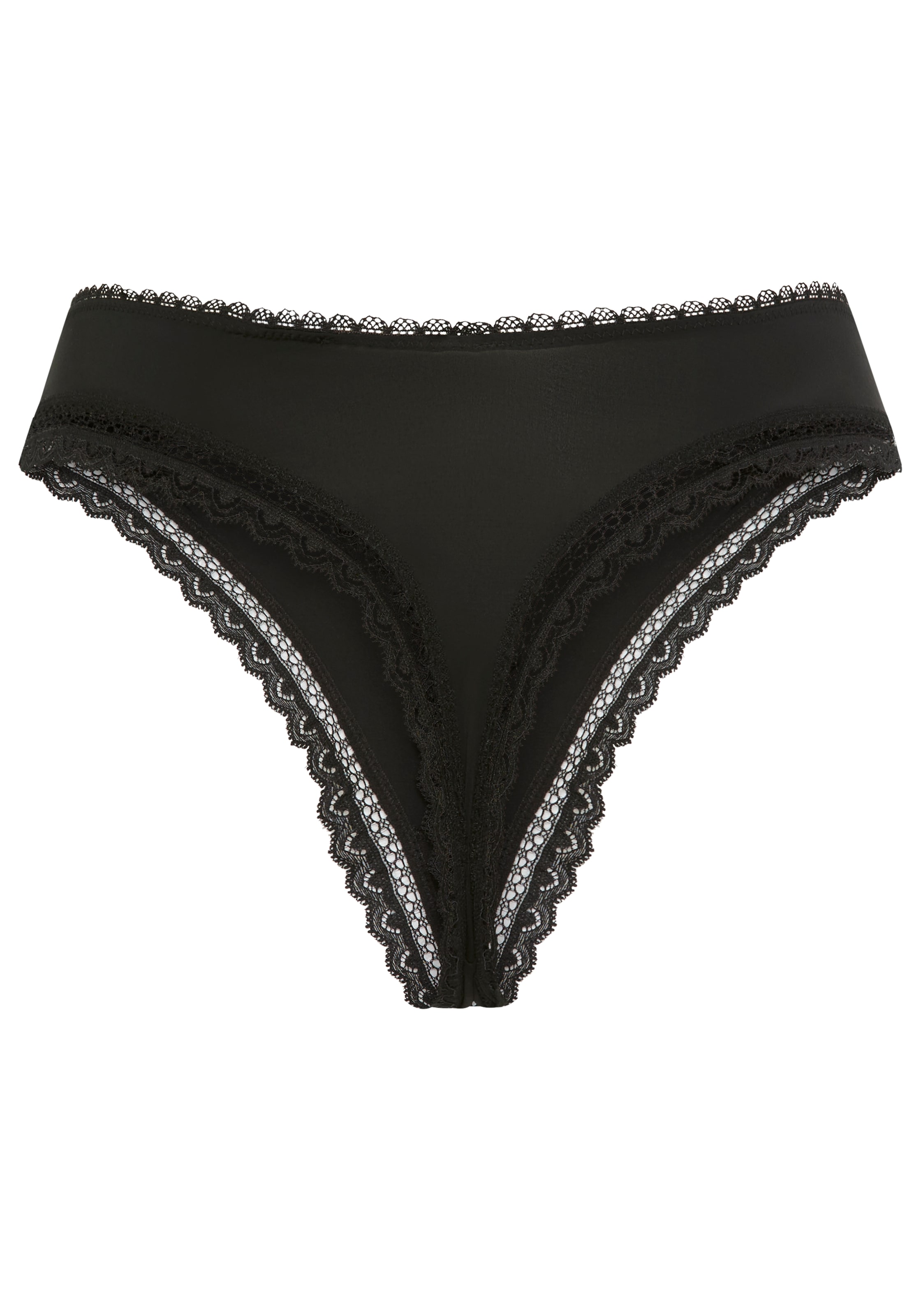 HUGO Underwear String, elegante Spitzenbesätze, Logo-Schleife, mittlere Bundhöhe