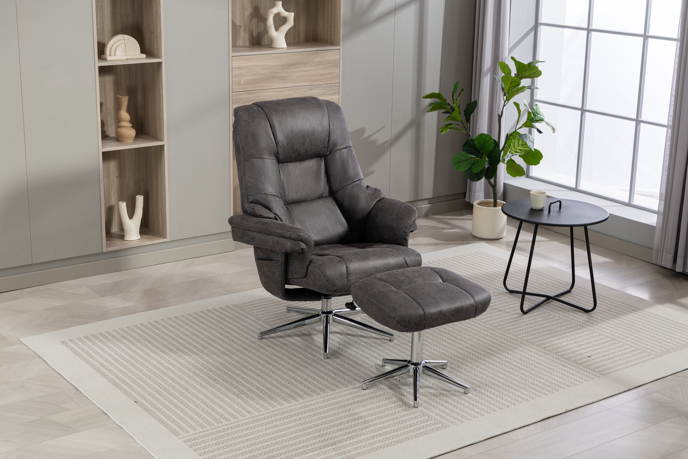 Duo Collection TV-Sessel »Burnaby« mit Hocker und Relaxfunktion, 360 Grad drehbar