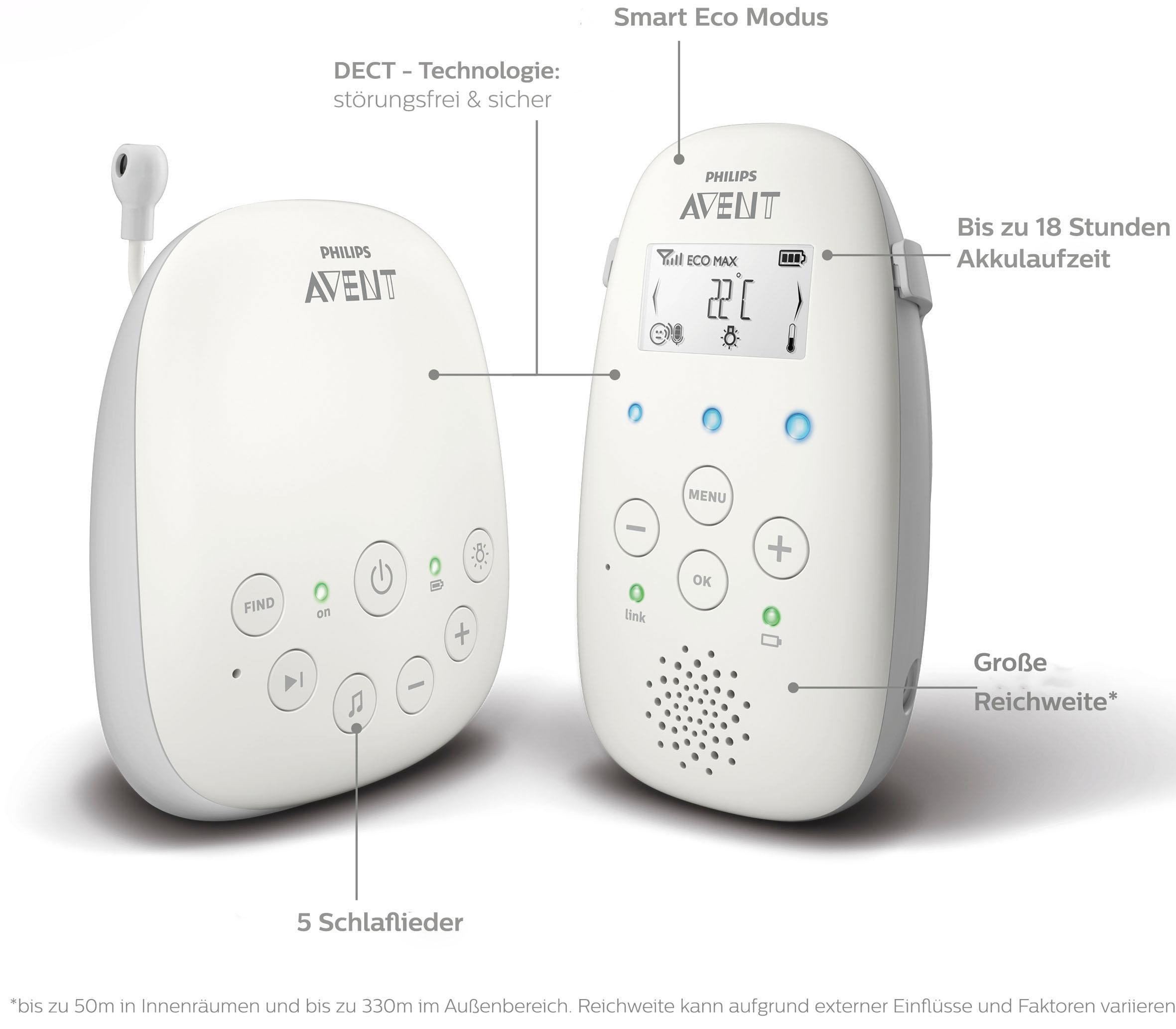 Philips Babyphone Gegensprechfunktion Nachtlicht AVENT kaufen »SCD713/26«, online und mit