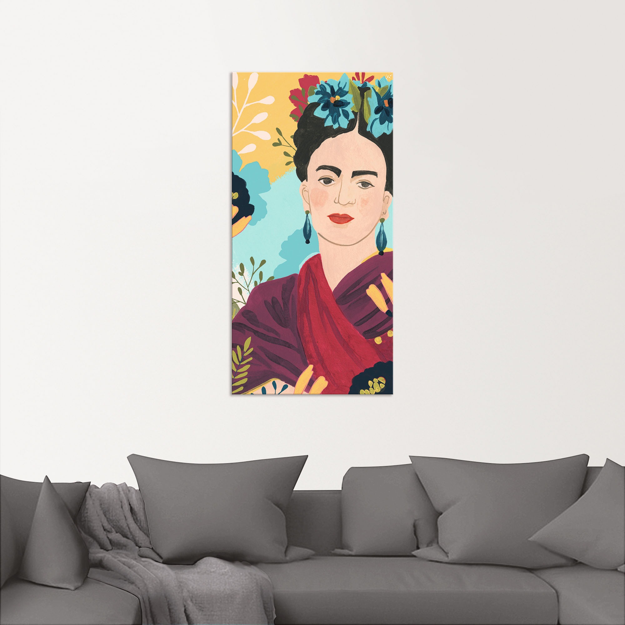 Artland Alu-Dibond-Druck »Fridas Garten Collektion B«, Bilder von Frauen, (1 St.), für Innen- und Außenbereich geeignet, Outdoorbild