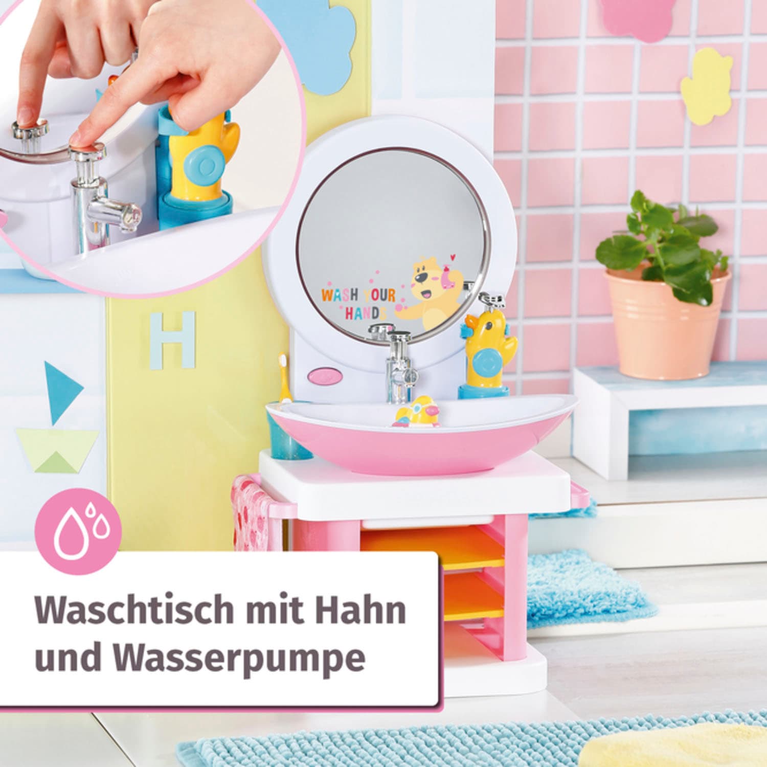 Baby Born Puppenwaschtisch »Bath«, mit Licht- und Soundeffekten