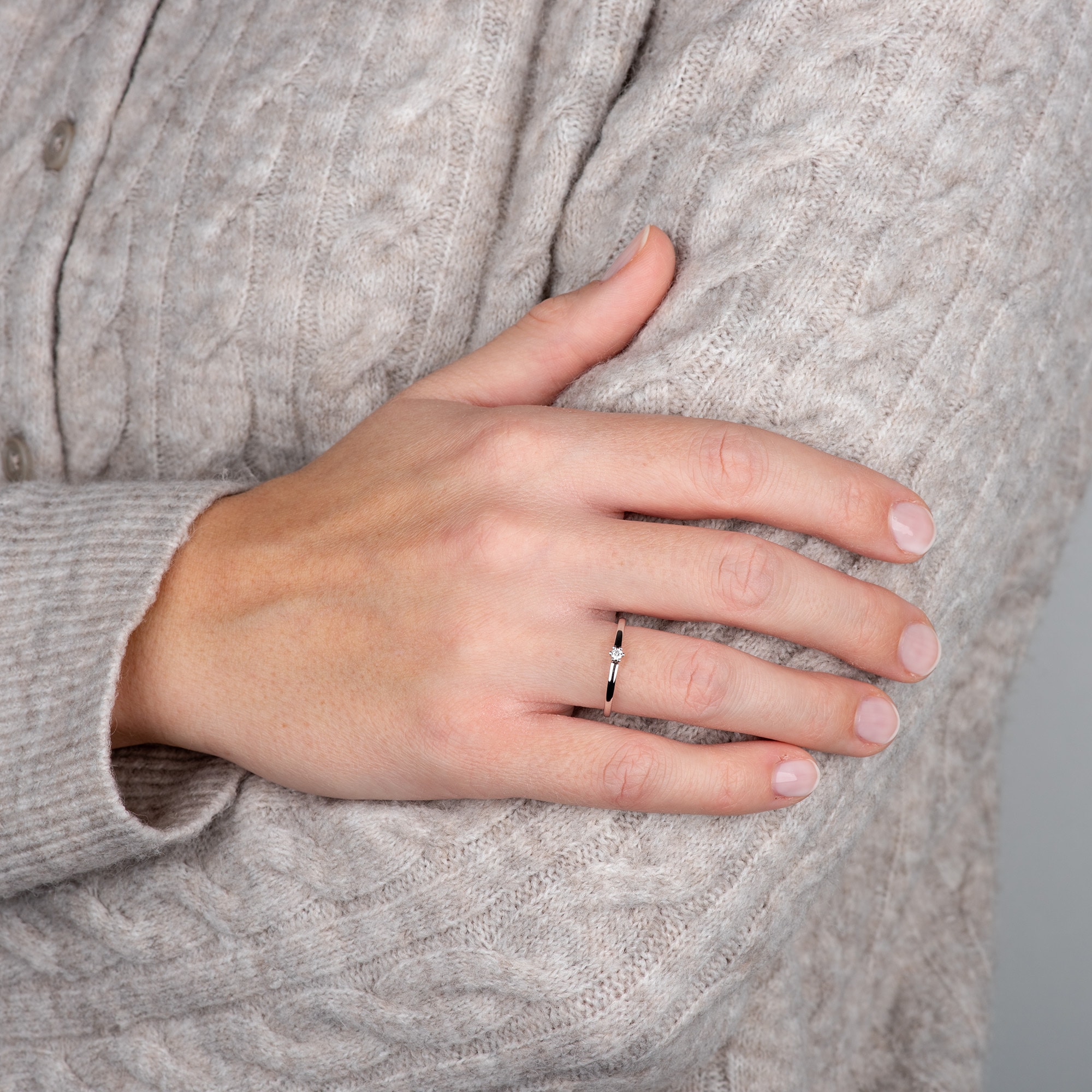 Orolino Fingerring »585 Gold 1x Brillant 0,05ct.«