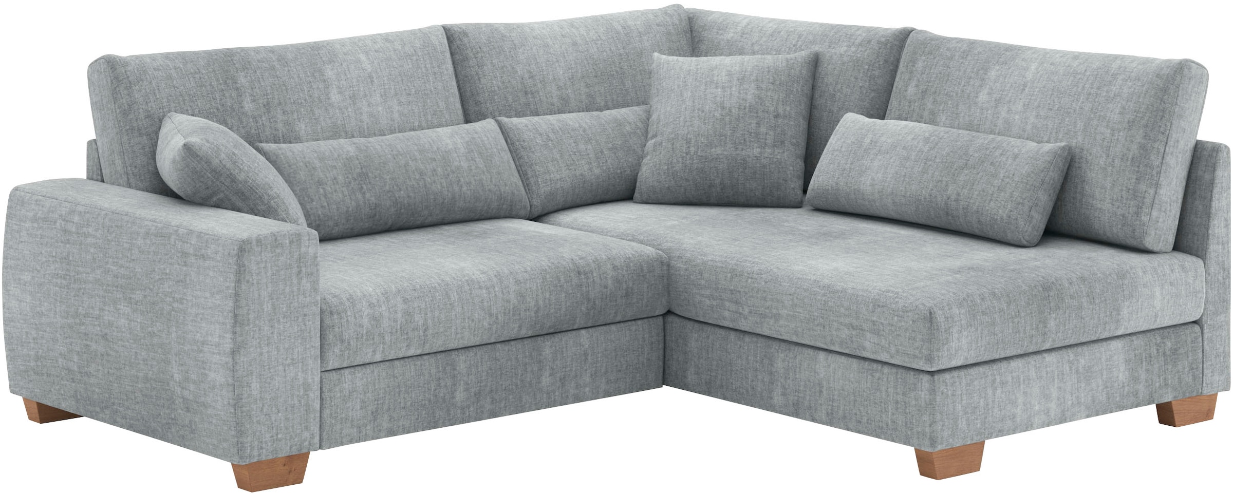 Mr. Couch Ecksofa »Helena L-Form, bis 140 kg belastbar«, mit Taschenfederkern, wahlweise mit Bettfunktion