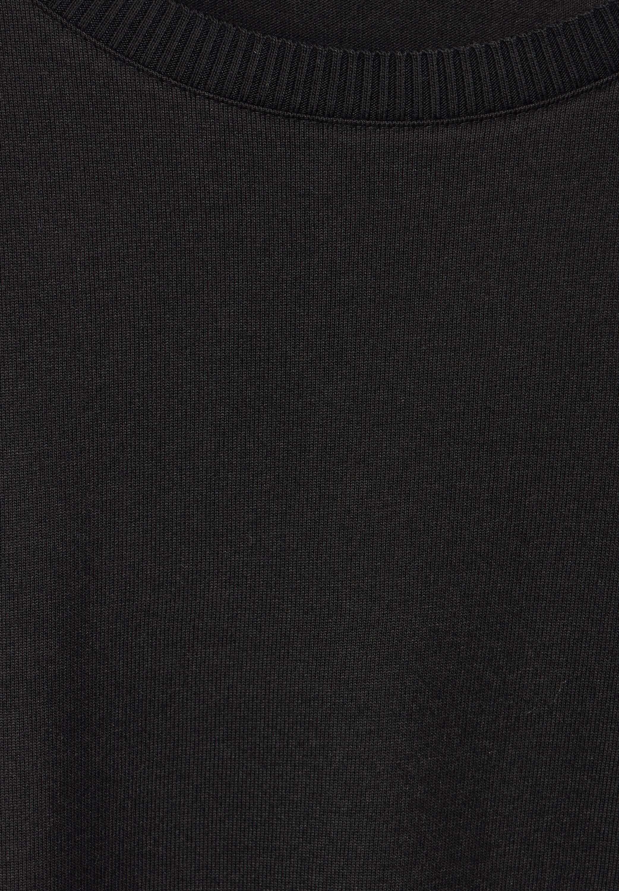 STREET ONE Langarmshirt »LTD QR Rib Neck«, mit U-Boot-Ausschnitt