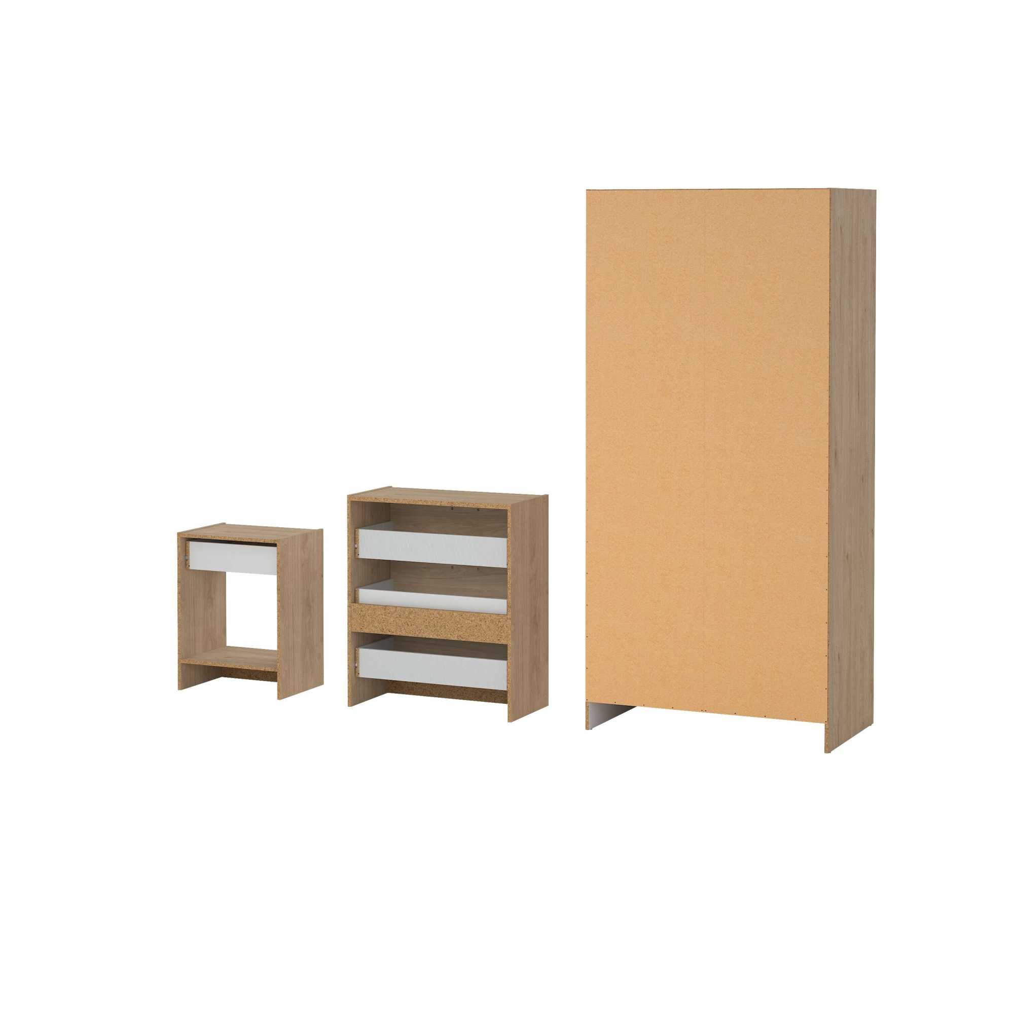INOSIGN Schlafzimmer-Set »Escape für Schlafzimmer, Jugendzimmer«, (Set, 3 tlg.), bestehend aus Kleiderschrank, Kommode, Nachttisch