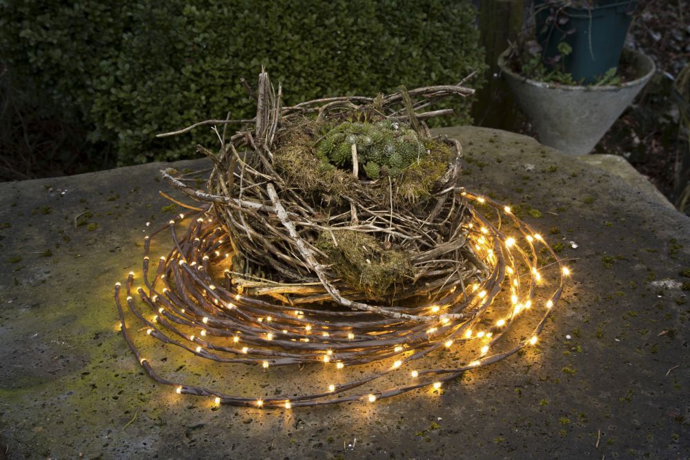 KONSTSMIDE LED-Lichterkette »Weihnachtsdeko aussen«, variabel als Lichterkranz/Lichtergirlande, 240 warmweiße Dioden