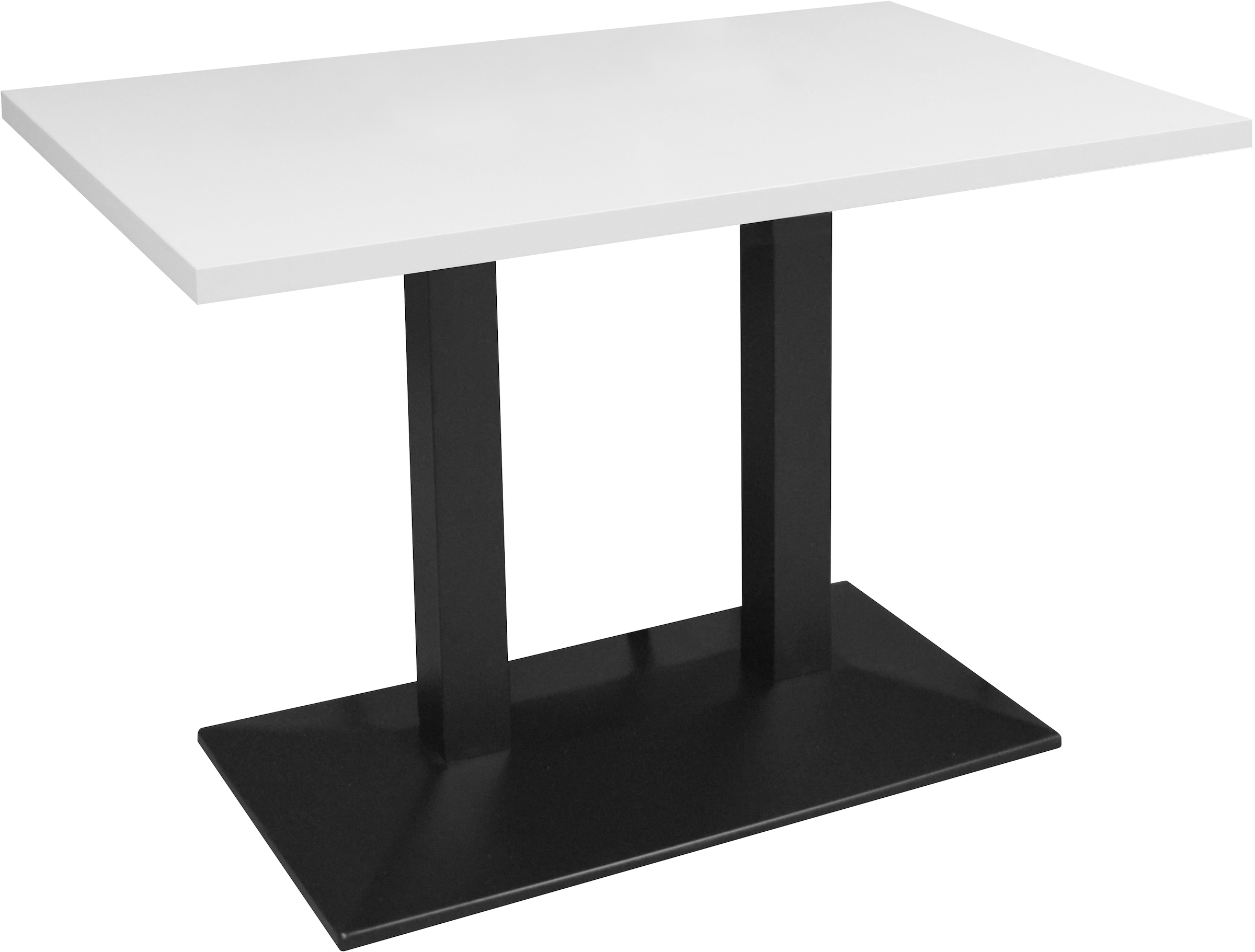 Mäusbacher Bistrotisch »Big Bistro Metall« Doppelsäulengestell, eckige Platte BHT 120x75x70 cm