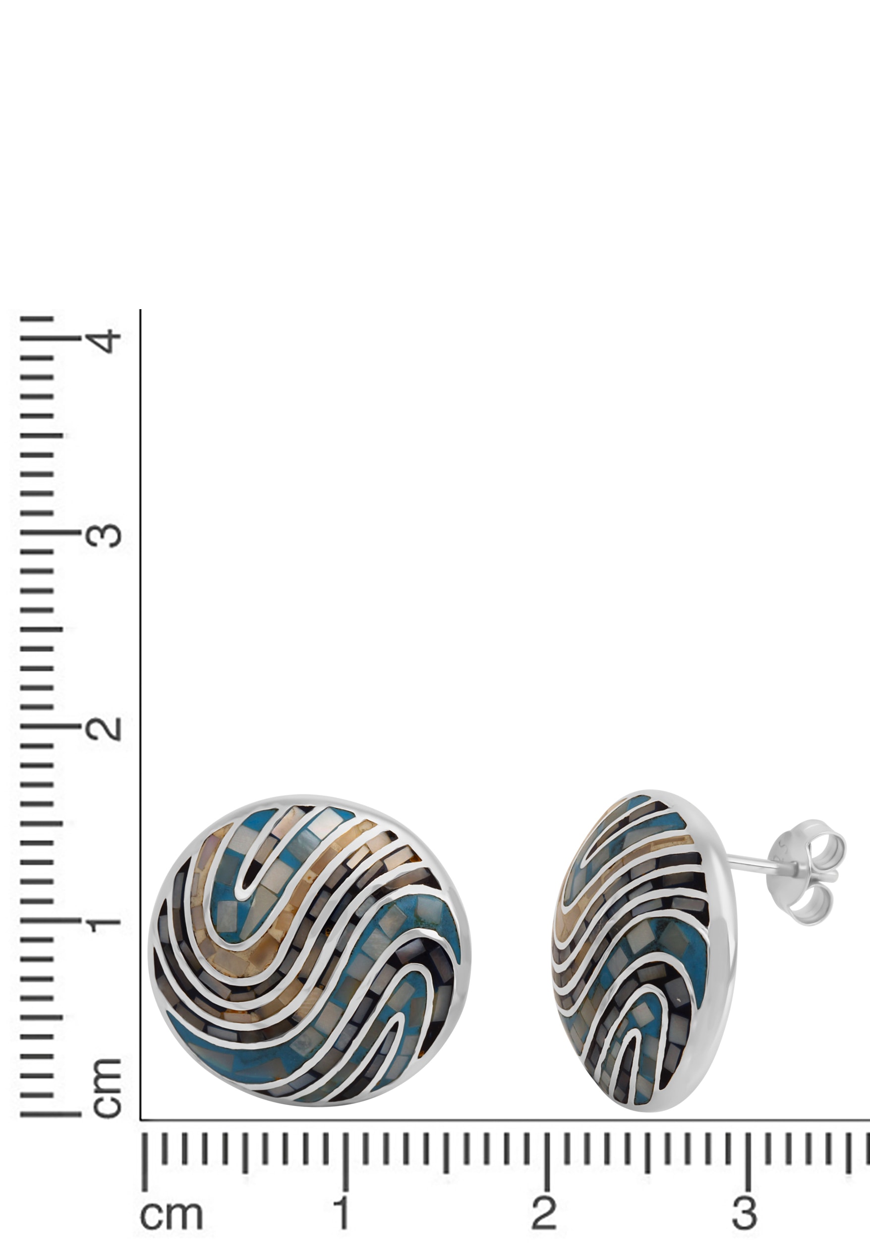 Firetti Paar Mosaik-Design«, Online-Shop bestellen Geschenk, Wellenförmiges mit im Ohrstecker Perlmutt »Schmuck