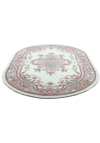 THEKO Teppich »Ming«, oval, 14 mm Höhe, hochwertiges Acrylgarn, ideal im Wohnzimmer &... kaufen