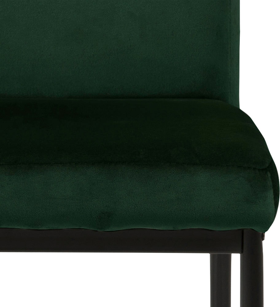ACTONA GROUP Esszimmerstuhl »Doris«, (Set), 2 St., Polyester, mit lebendigem Stoff, schlanke, schwarze Metallbeine