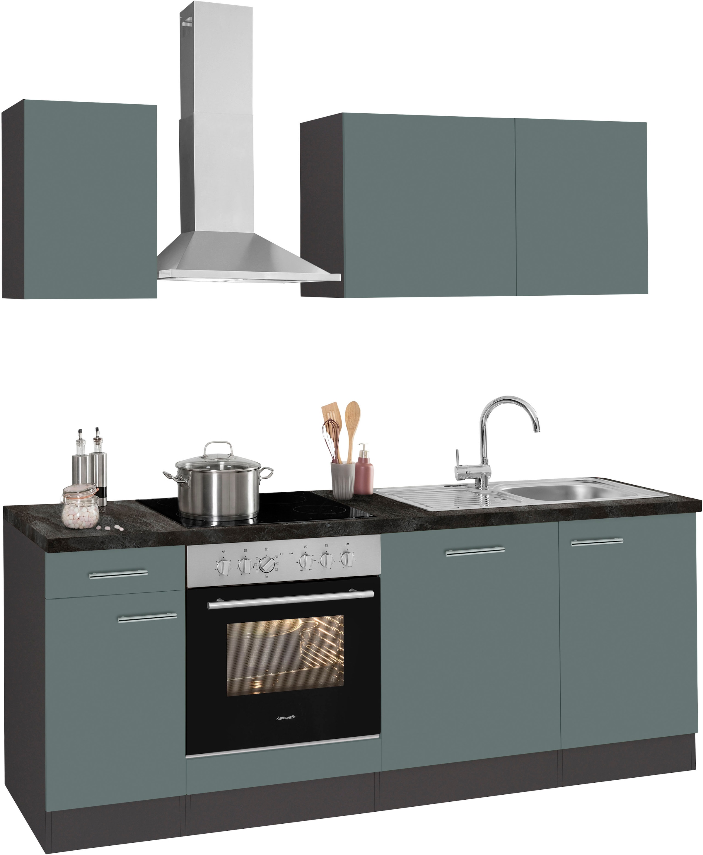OPTIFIT Küchenzeile 210 mit »Malika«, Hanseatic-E-Geräten, auf bestellen Geschirrspüler Raten inkl. Breite cm