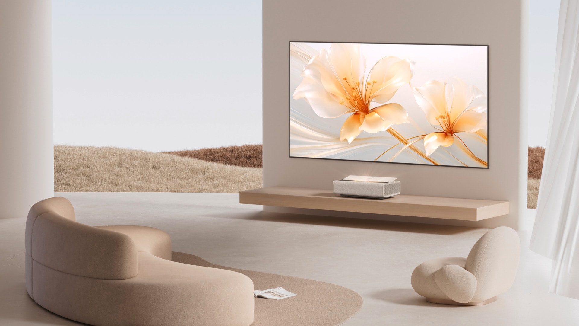 XGIMI Faltrahmenleinwand »100 UST ALR Screen«, 1,4-fache Helligkeitssteigerung