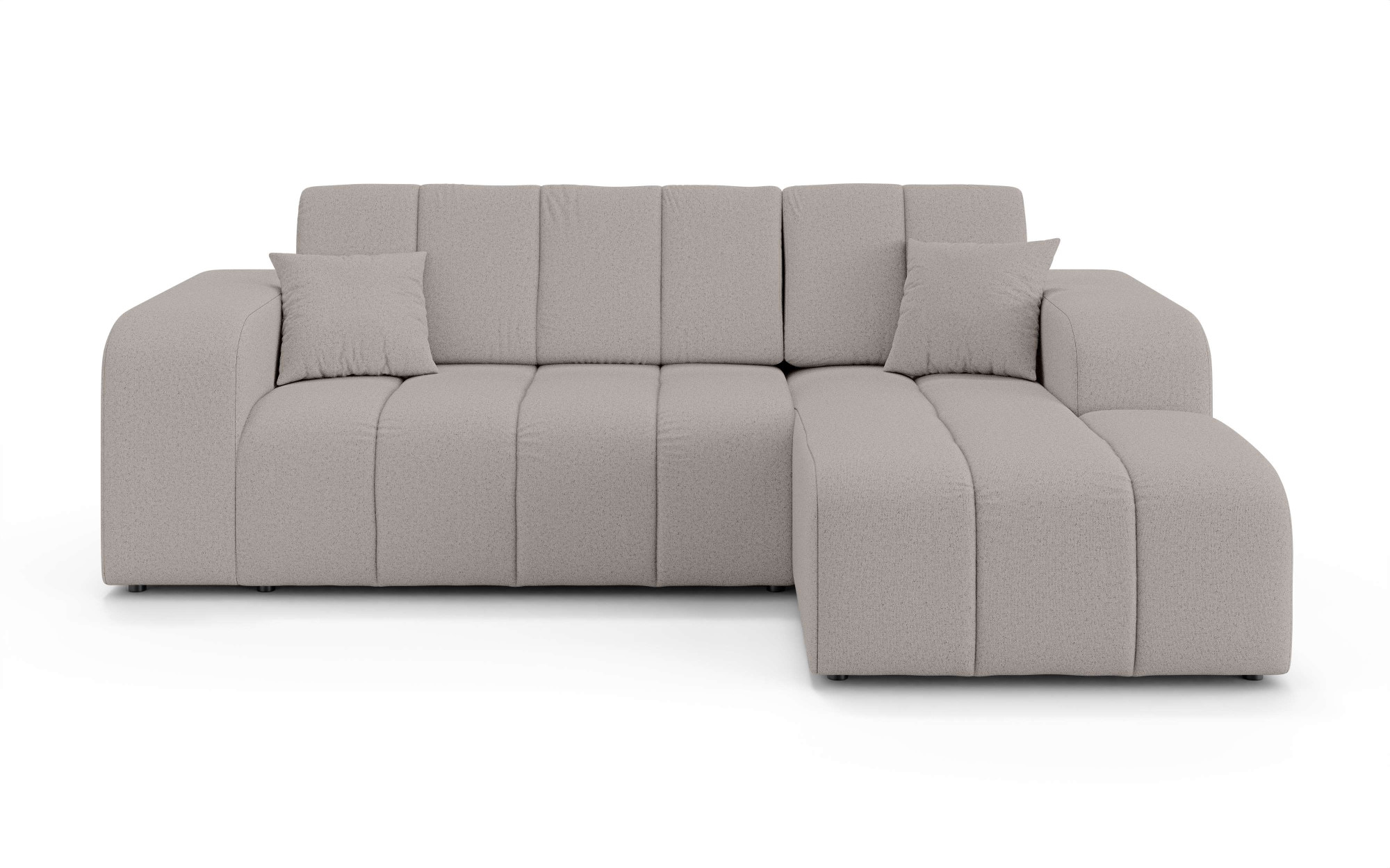 INOSIGN Ecksofa »CASSY L-Form, Schlafsofa mit Bettkasten, Maße B/T/H: 245/165/88 cm«, mit 2 Rückenkissen, Recamiere rechts oder links bestellbar