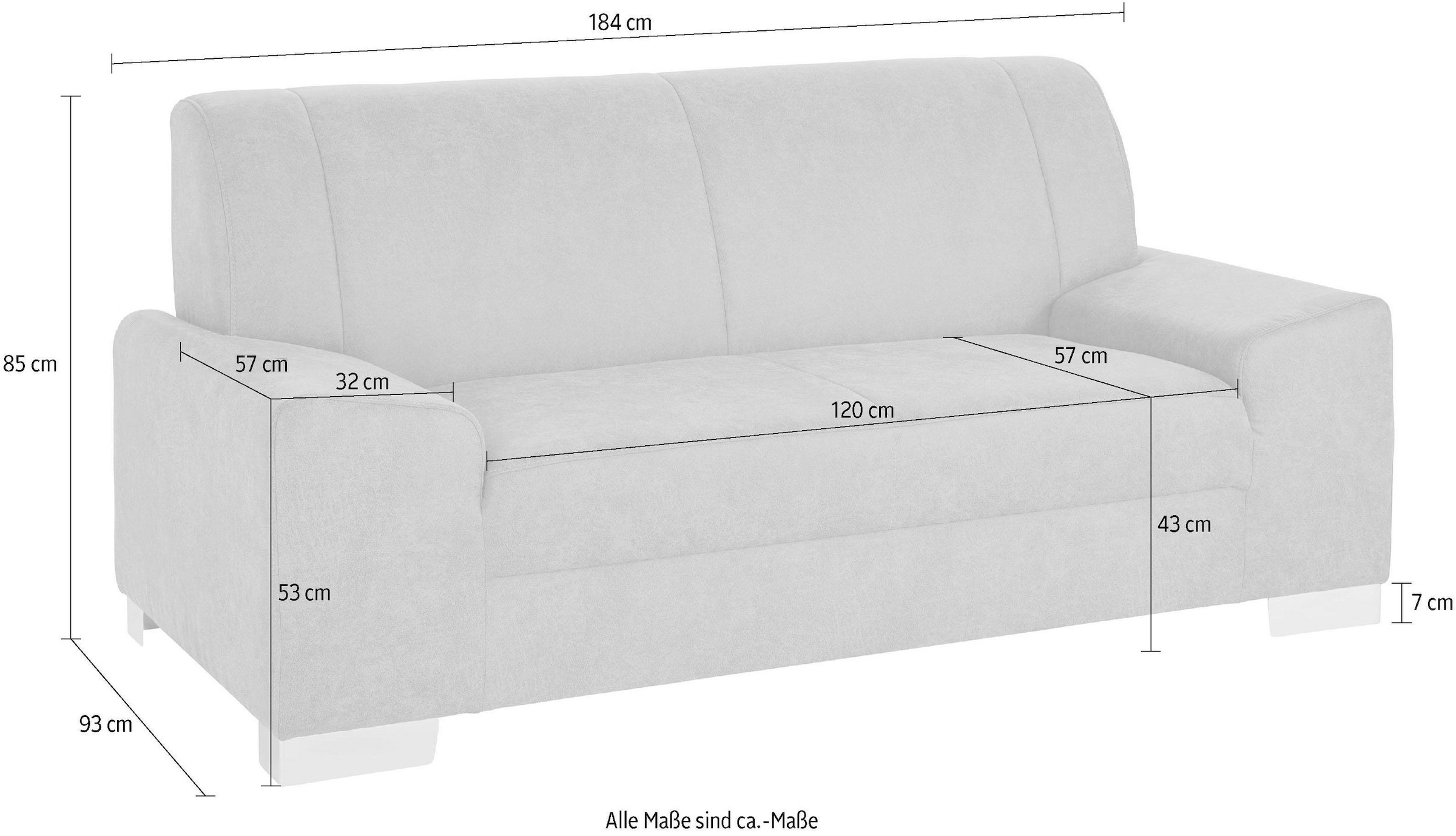 DOMO collection 2-Sitzer »Anzio«, wahlweise mit Federkern