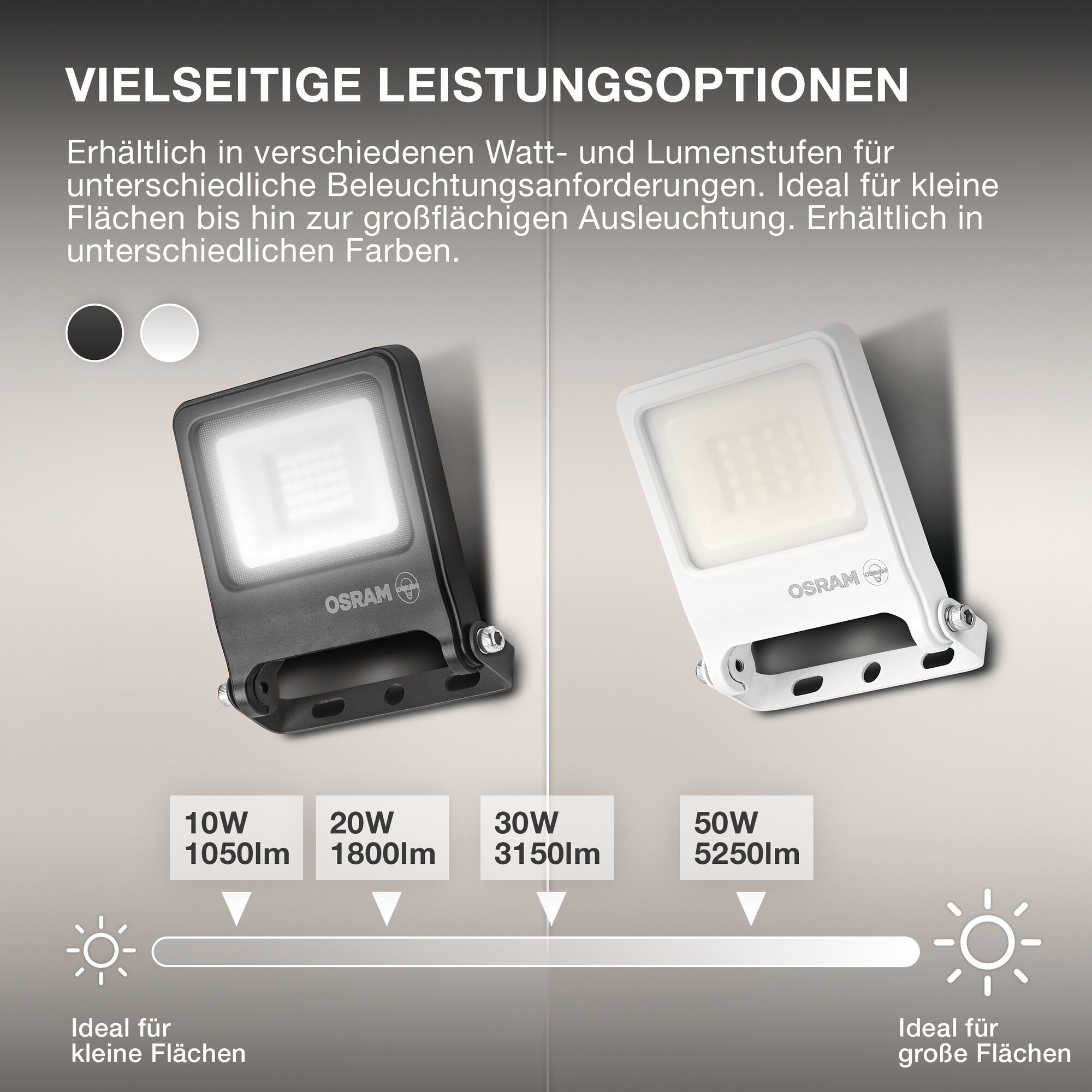 Osram LED Flutlichtstrahler »ENDURA® Flood Warm White PCR« LED-Modul 1 Stk. Warmweiß grau, LED-Modul, Aluminium