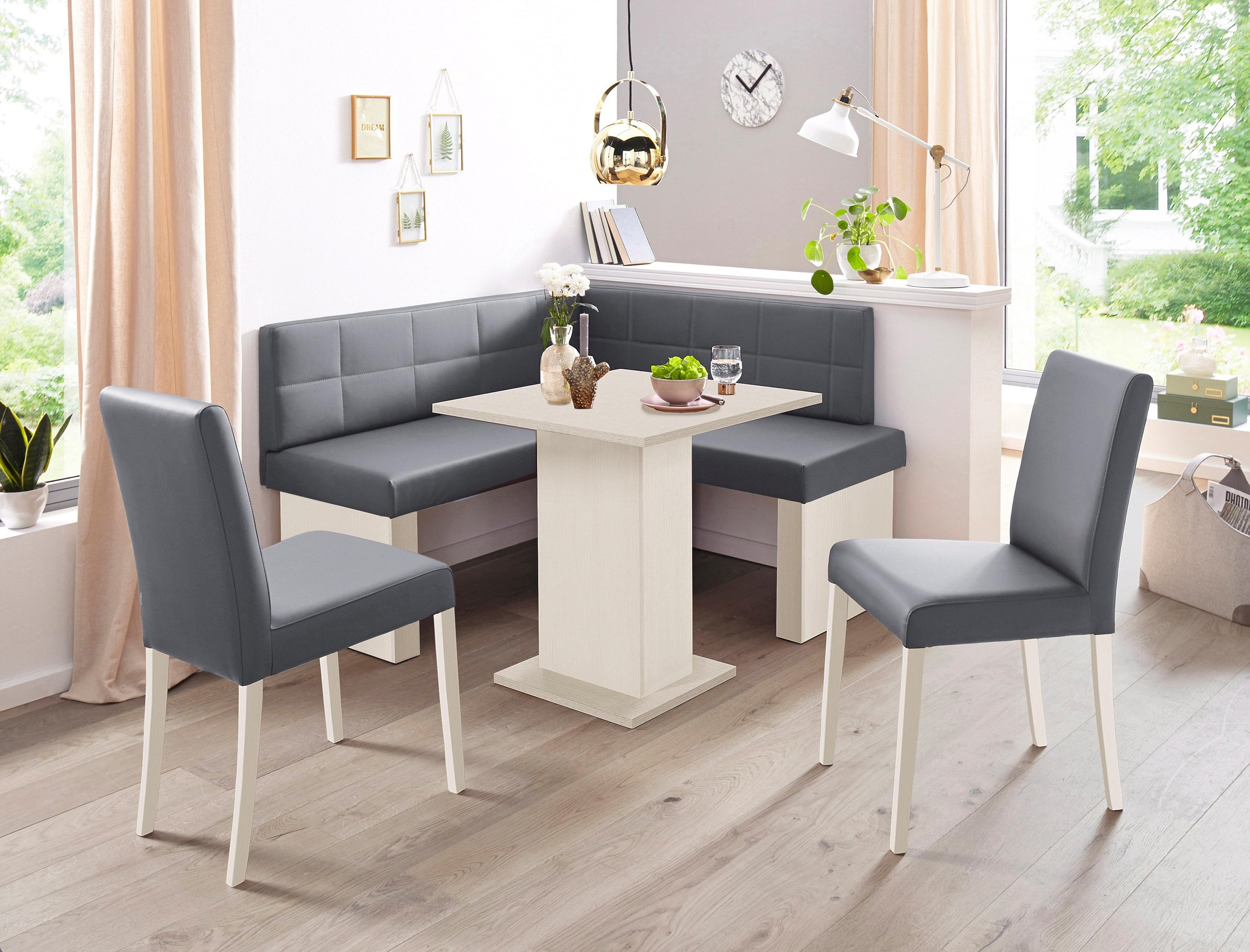 massivline&more Eckbank "Anna 2" Schenkel gleichschenkelig 130 cm günstig online kaufen