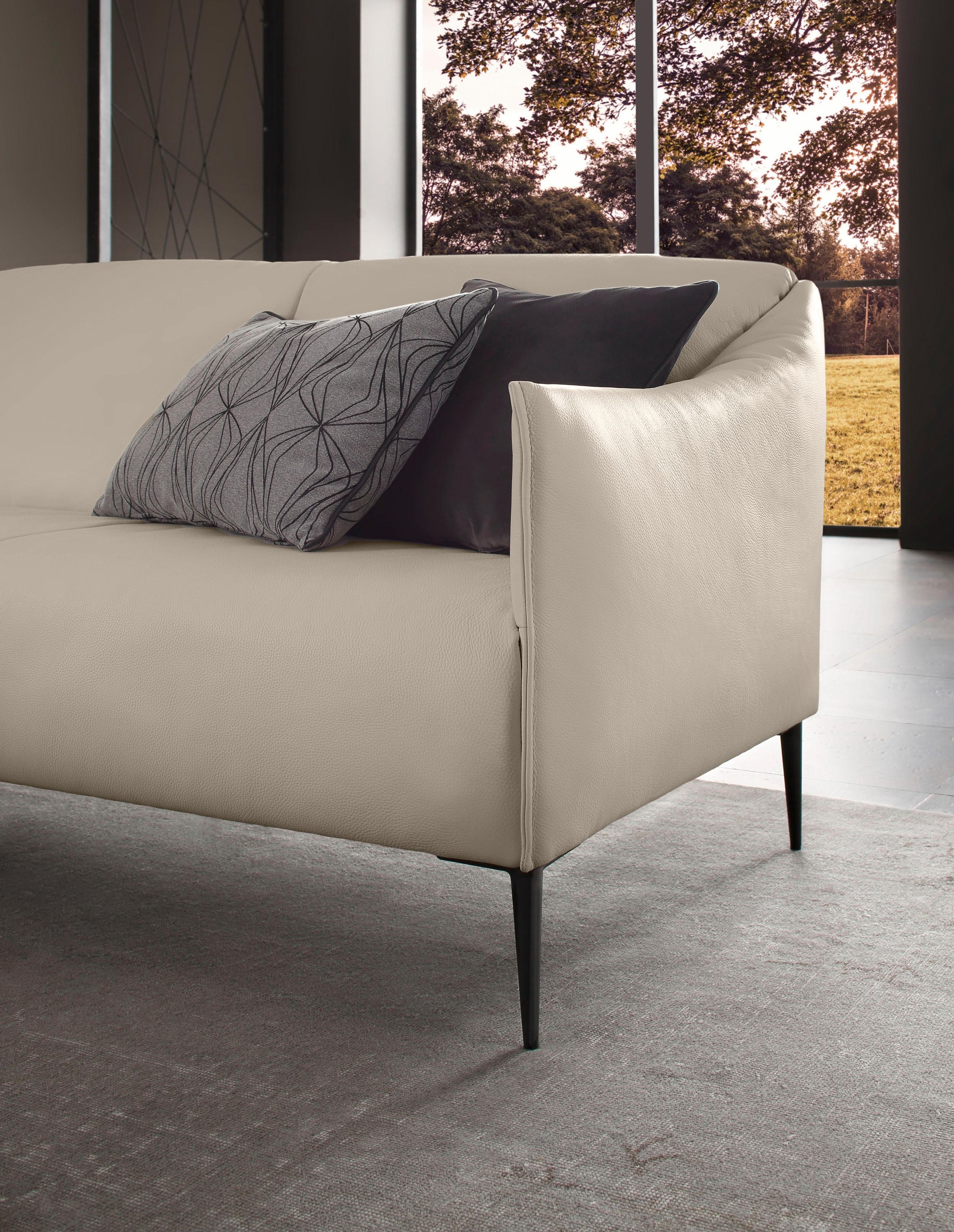 W.SCHILLIG 2-Sitzer »sally« mit Metallfüßen in Schwarz pulverbeschichtet, Breite 154 cm