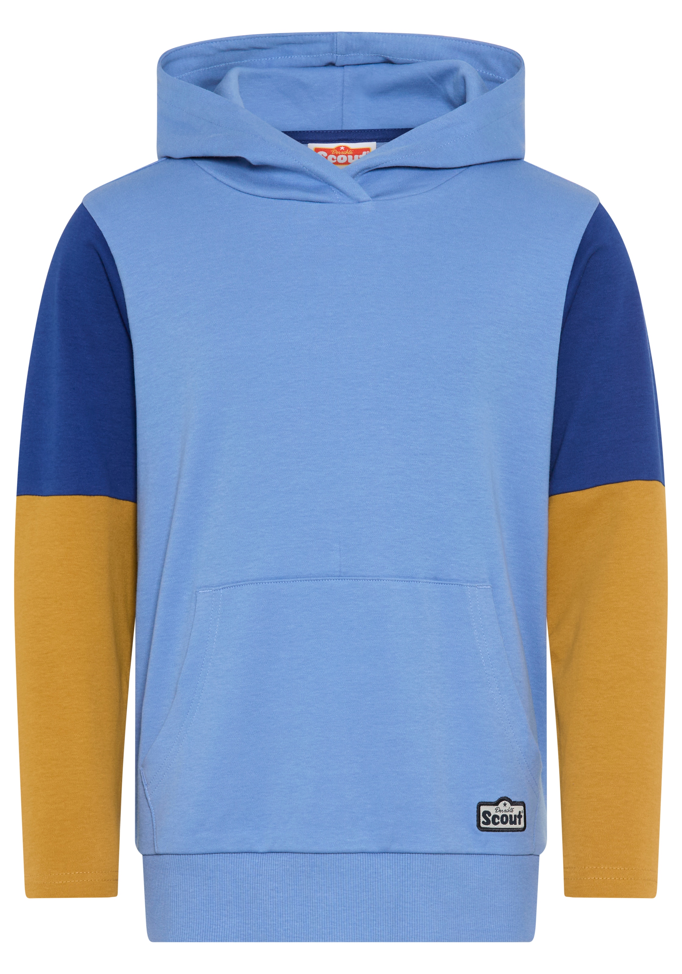 Scout Kapuzenshirt »Shirt in colorblocking design - NEU von SCOUT« hüftlang geschnitten, Langarm, mit Kängurutasche