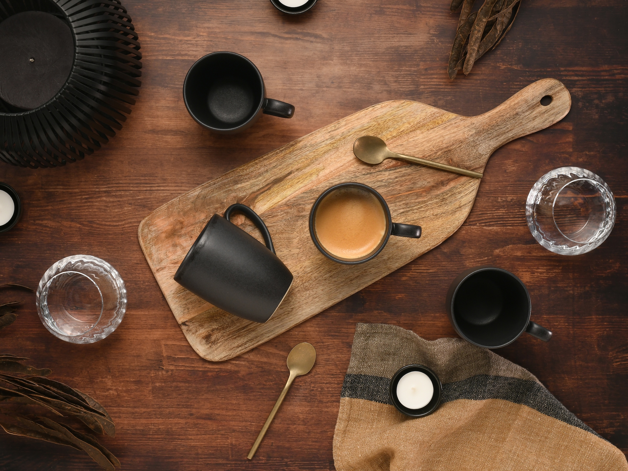 CreaTable Becher »Soft Touch Black« 300 ml, 6-teilig