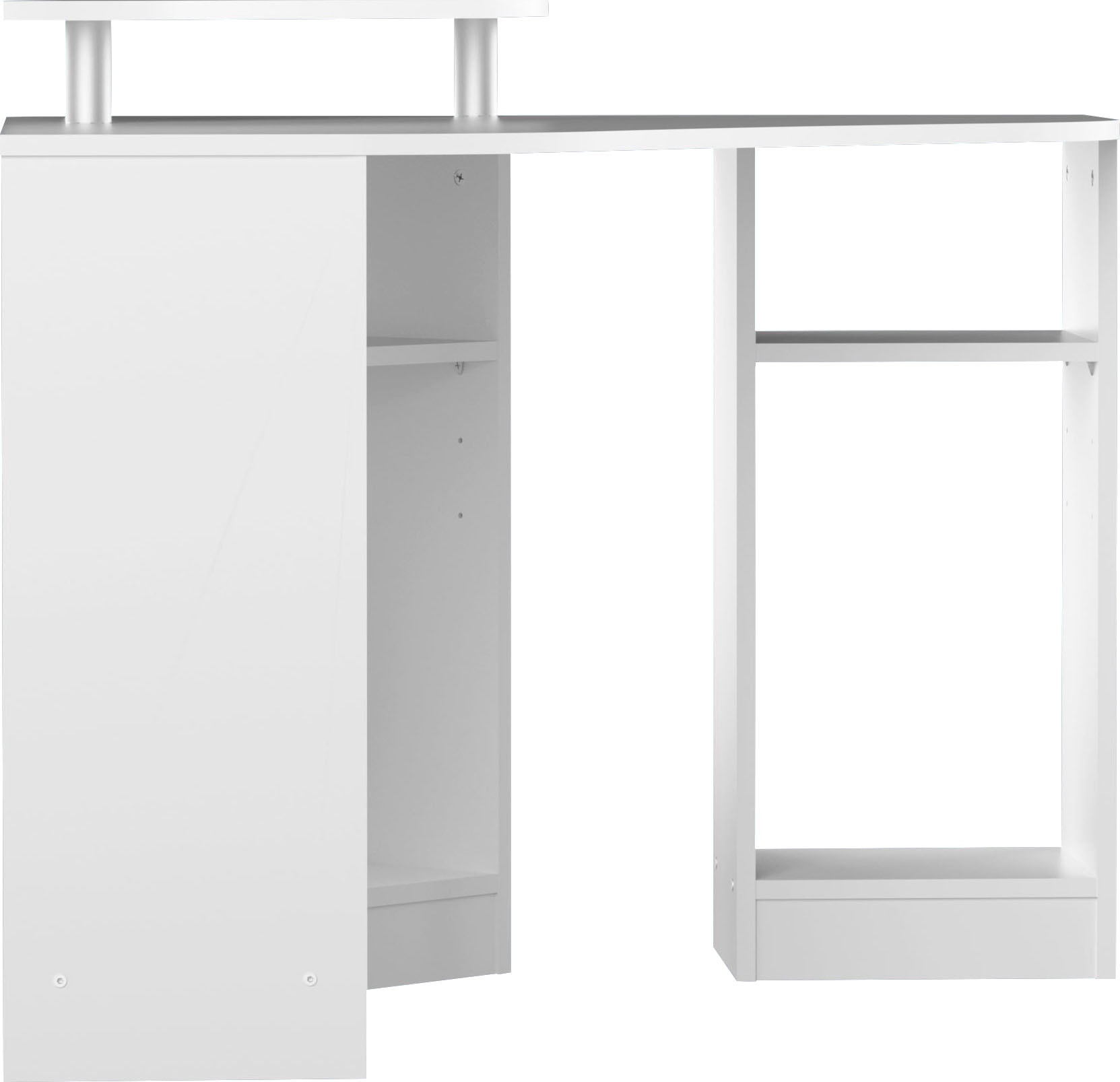 Breite Melamingestell, 94 cm Farbvarianten, untersch. auf in kaufen Schreibtisch »Corner«, Raten TemaHome Tischplatte