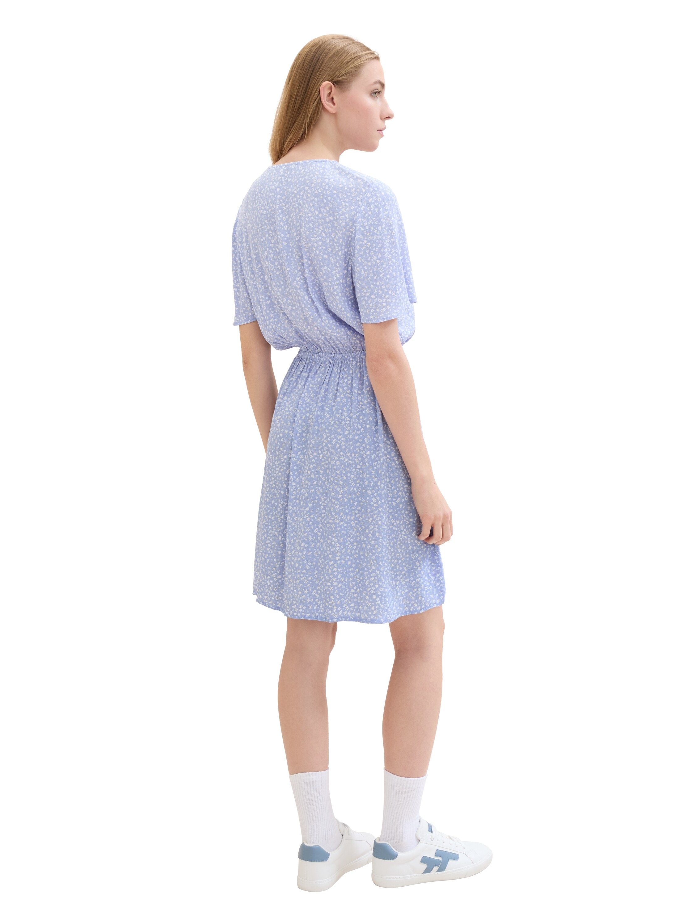 TOM TAILOR Denim Midikleid, mit Allover-Print