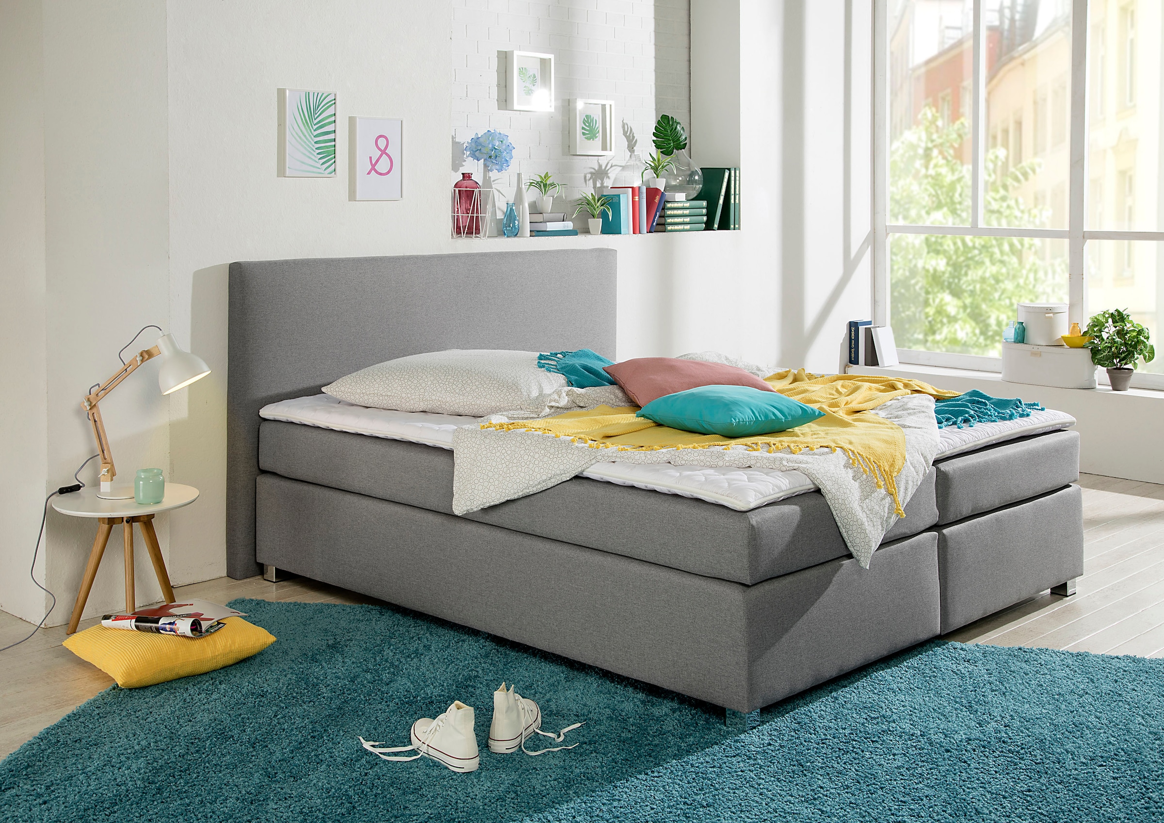 INOSIGN Boxspringbett "Eliana", inkl. Topper, in 4 Breiten, 3 Matratzenarte günstig online kaufen