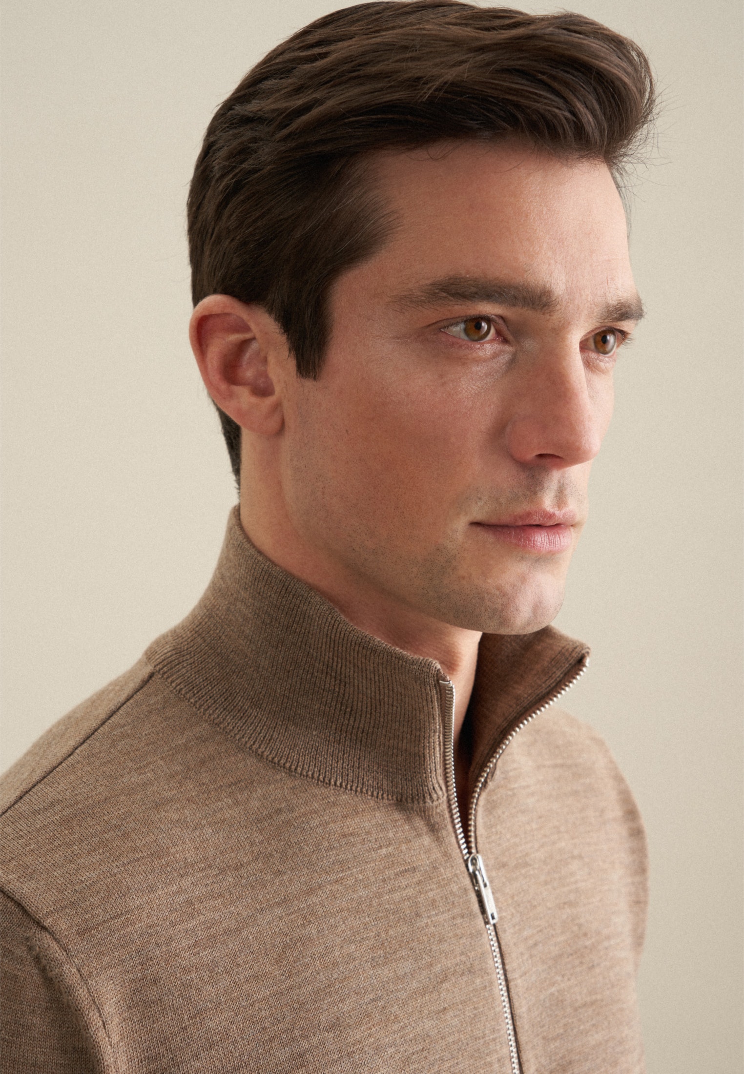 seidensticker Stehkragenpullover »Schwarze Rose« Quarter Zip Uni