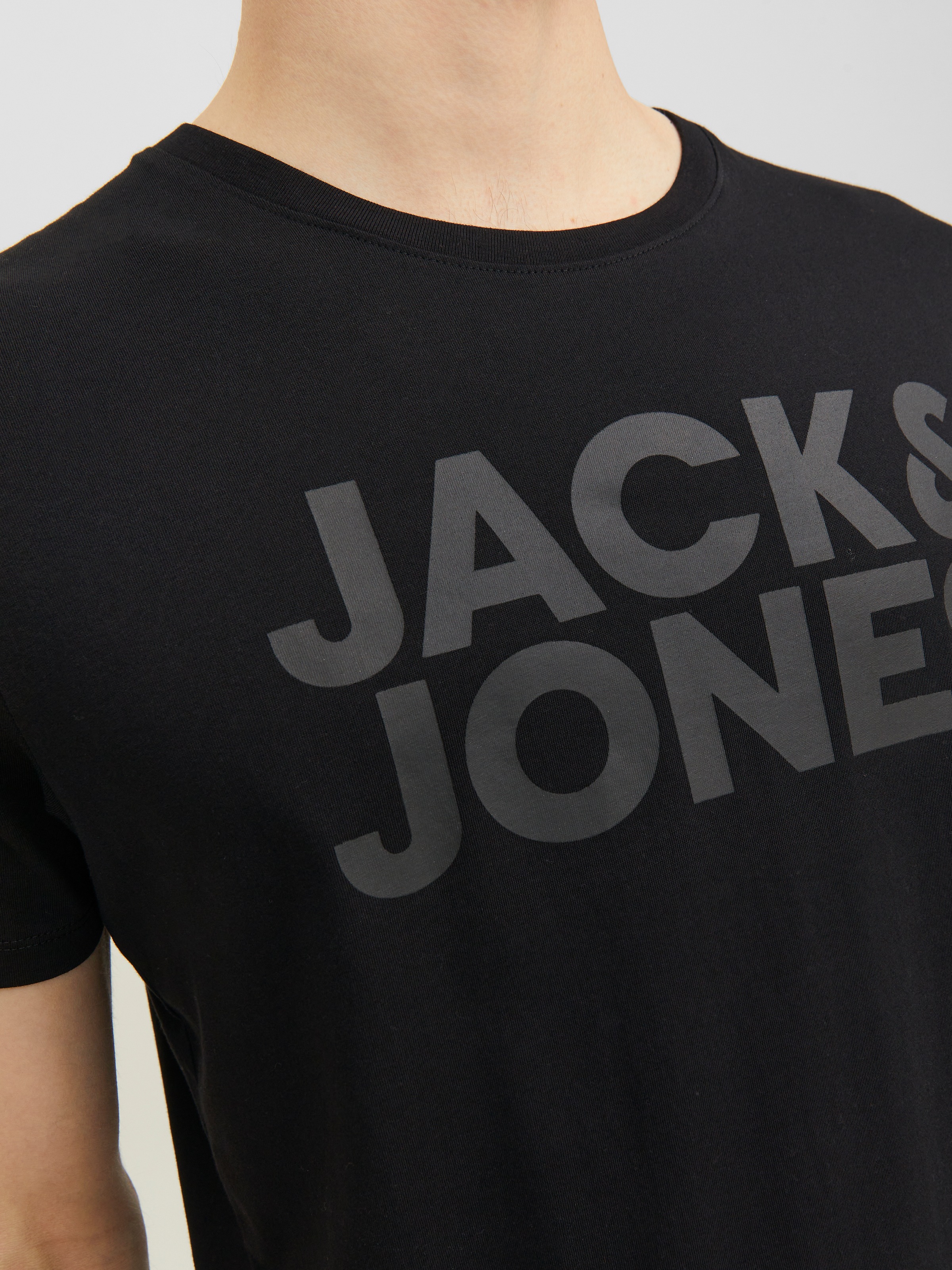 Jack & Jones »JJECORP mit Logo-Print und klassischem Rundhals« mit Rundhalsausschnitt