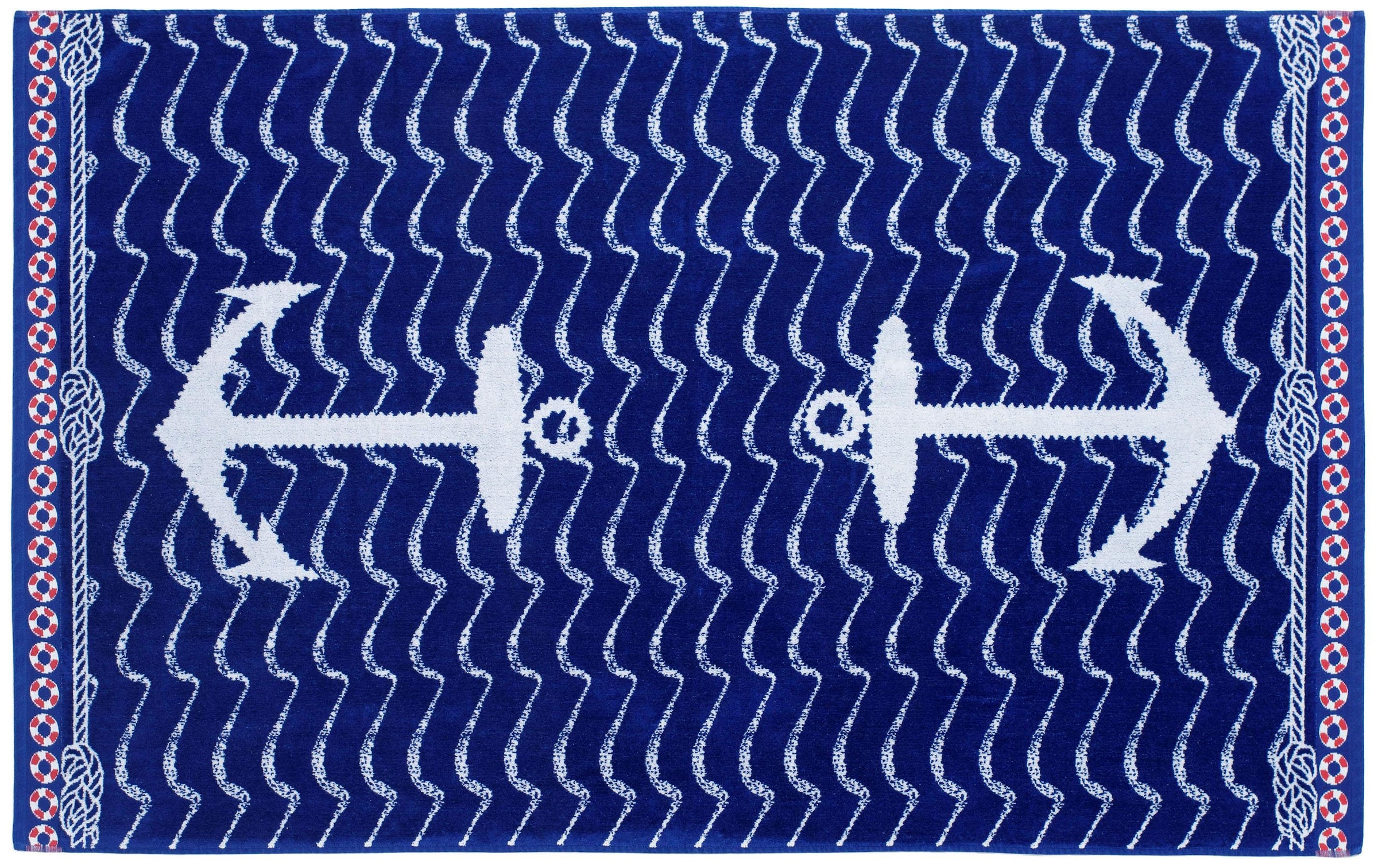 Gözze Strandtuch »Anker«, (1 St.), maritimes Motiv, reine Baumwolle auf  Rechnung bestellen