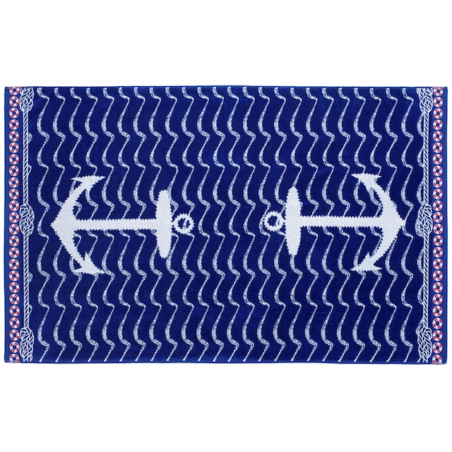 Gözze Strandtuch »Anker«, (1 St.), maritimes Motiv, reine Baumwolle auf  Rechnung bestellen