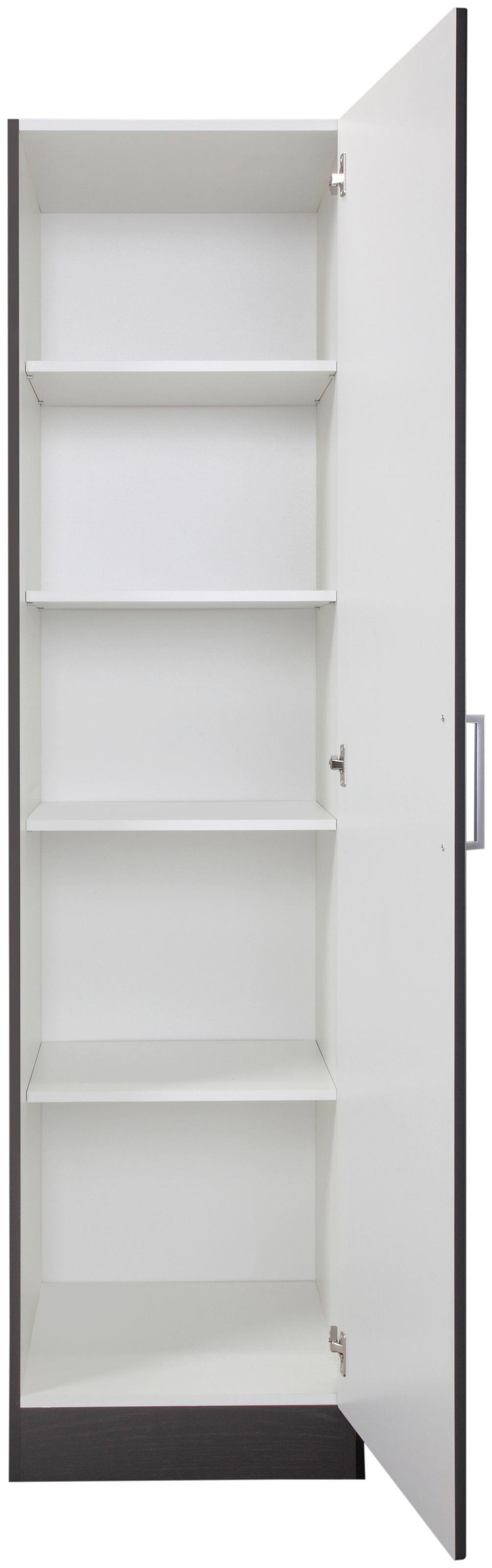 KOCHSTATION Seitenschrank »KS-Stockholm«, hochwertige MDF-Fronten, 50 cm breit, 200 cm hoch, viel Stauraum