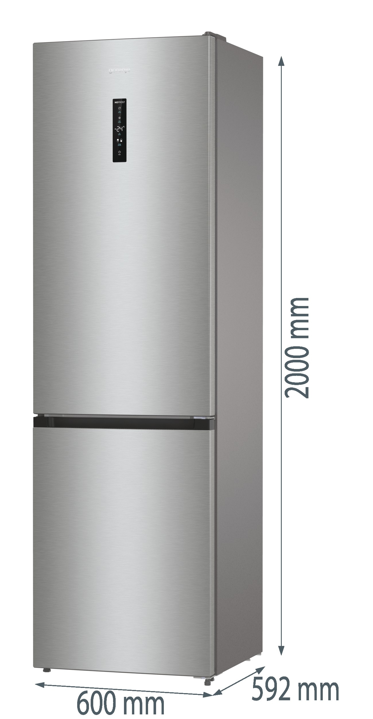 GORENJE Kühl-/Gefrierkombination »NRK620B61X4OT«, kein Abtauen Dank NoFrostPlus, CrispZone mit Feuchteregulierung
