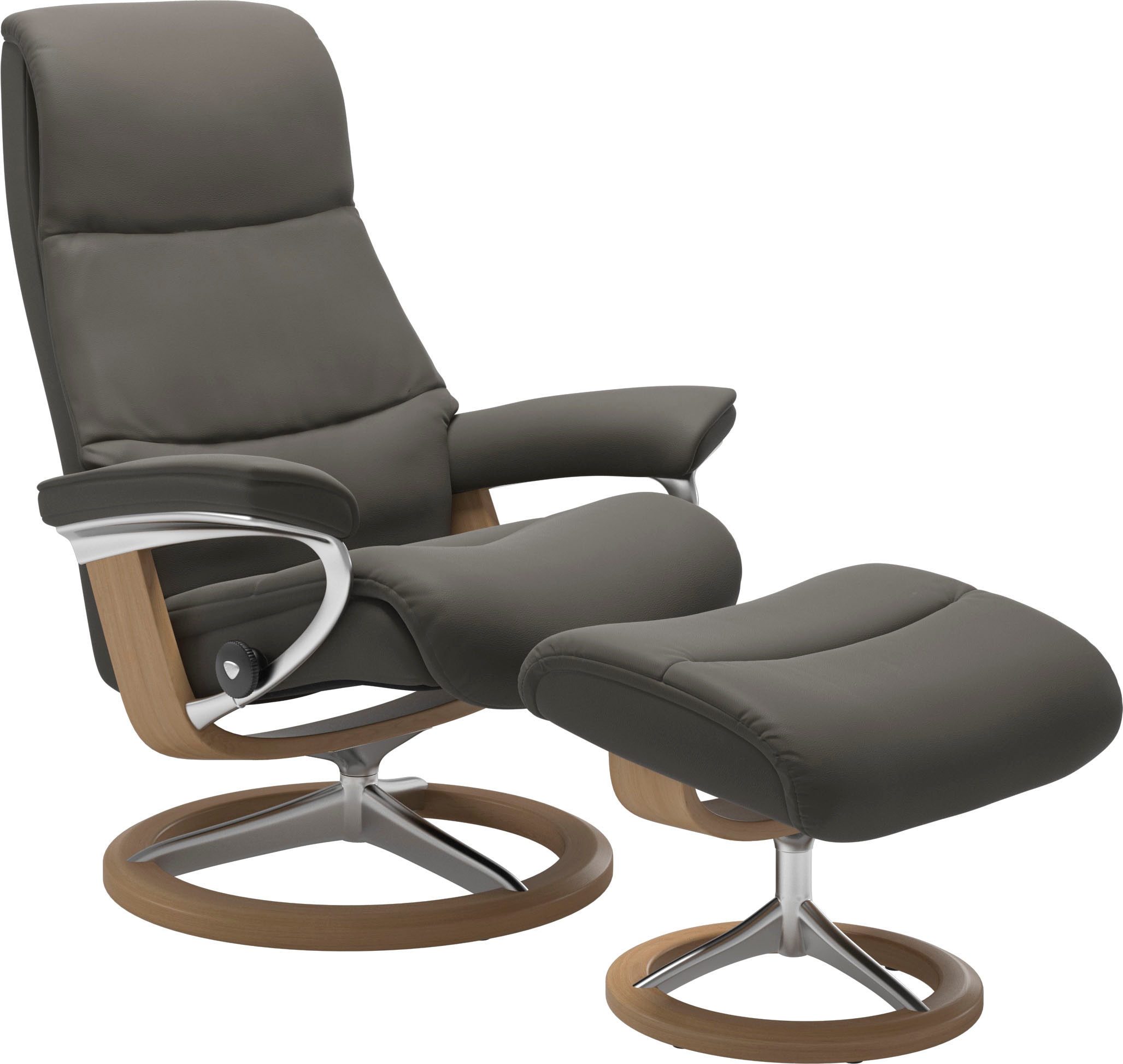 Stressless® Relaxsessel »View« Set, Relaxsessel mit Hocker, mit Signature B günstig online kaufen