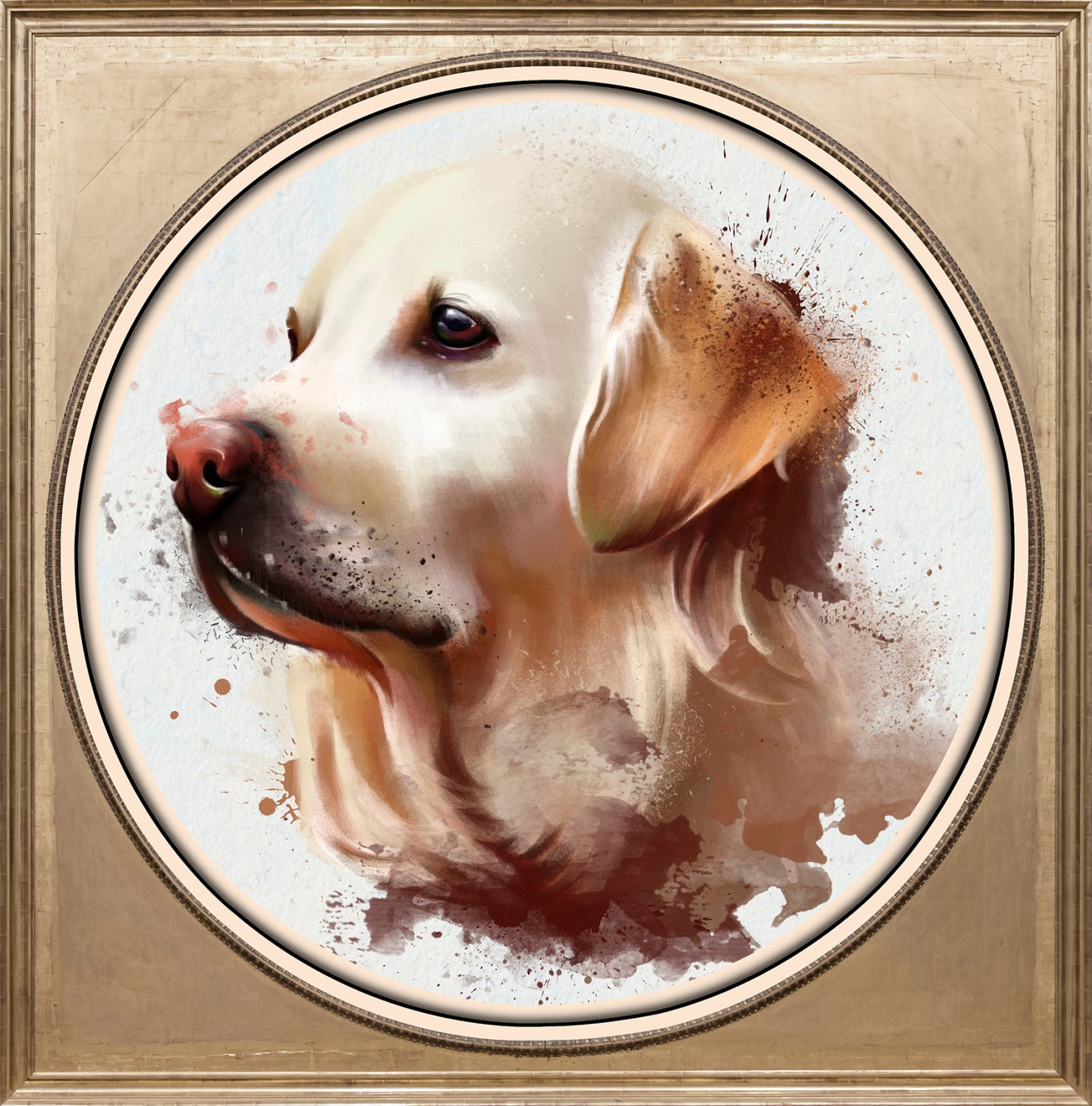 queence Acrylglasbild »Hund«, Haustiere-Gemälde-Kunst-Hund-Hunde-Hundebilde günstig online kaufen