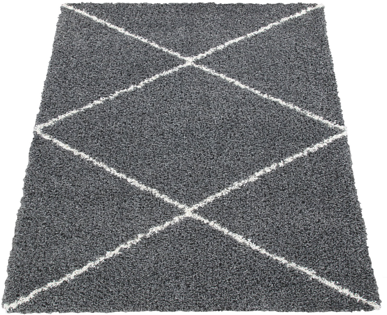 Paco Home Hochflor-Teppich »Kalmar 442«, rechteckig, 40 mm Höhe, Scandi Des günstig online kaufen