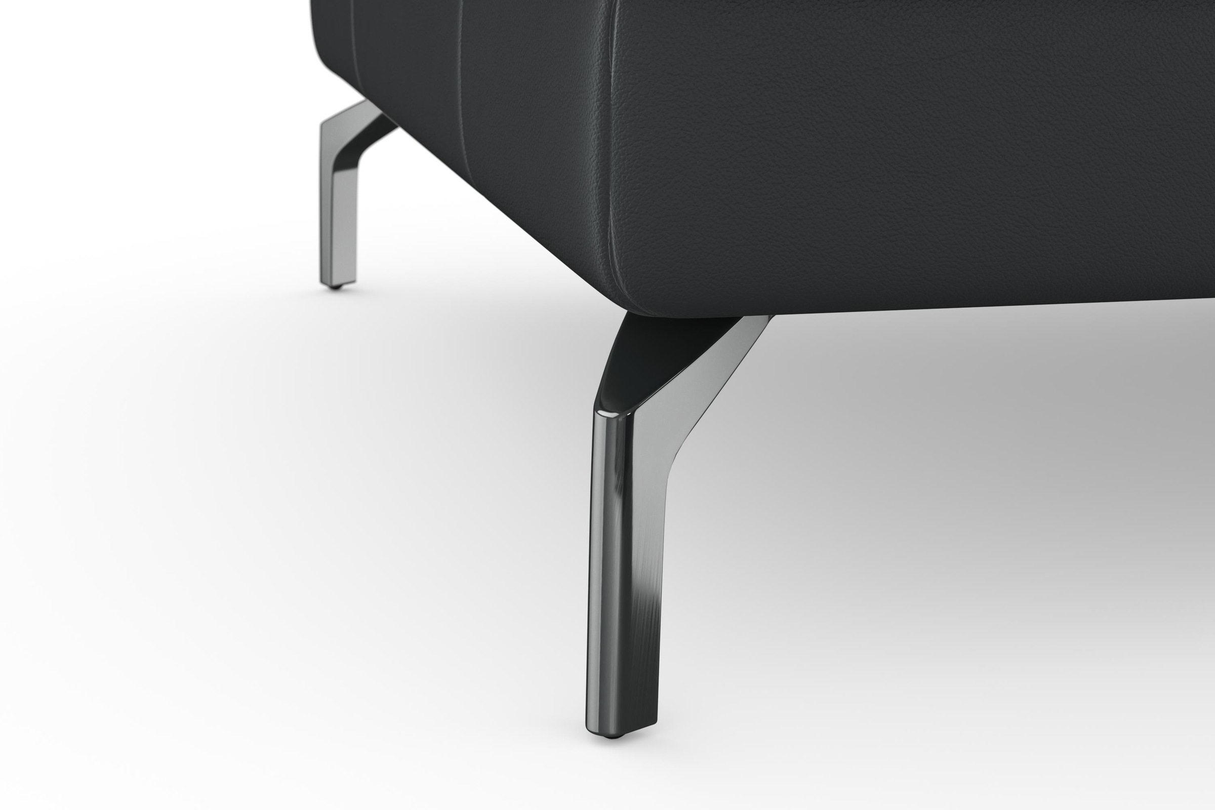 sit&more Ecksofa »Bendigo L-Form«, inklusive Sitztiefenverstellung, Bodenfreiheit 15 cm, in 2 Fußfarben