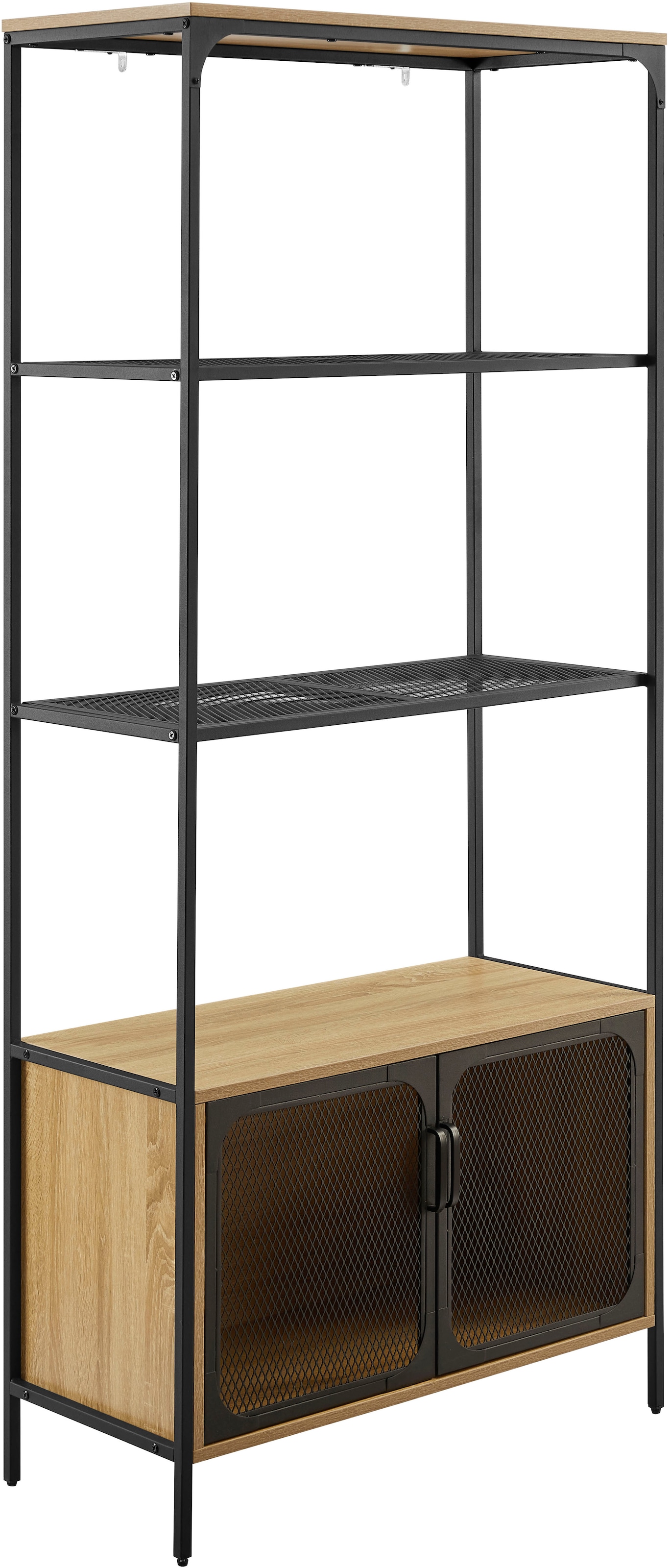 OTTO home Regal »Amance«, Metallgestell, viel Stauraum und ideal für Saugroboter, Höhe 177 cm