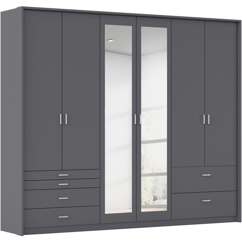 RAUCH Drehtürenschrank »Kleiderschrank Schrank Garderobe Wäscheschrank WILDBERG« Breiten 230/275 cm, Höhen 212/231 cm, mit 6 Schubladen, obere...