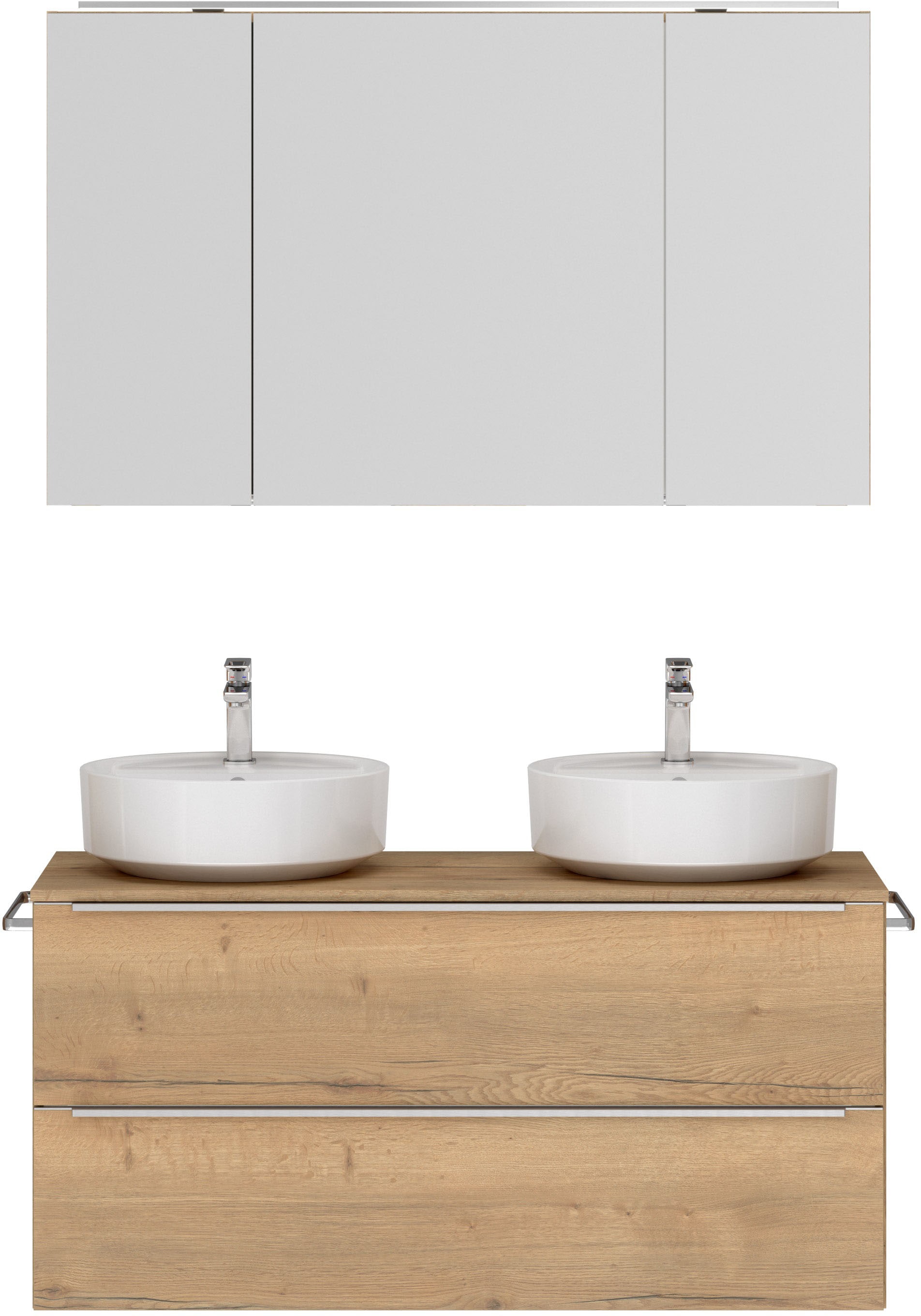 nobilia® Badmöbel-Set »Alvene« vormontiert, mit Soft-Close, 2 Stk. tlg. günstig online kaufen