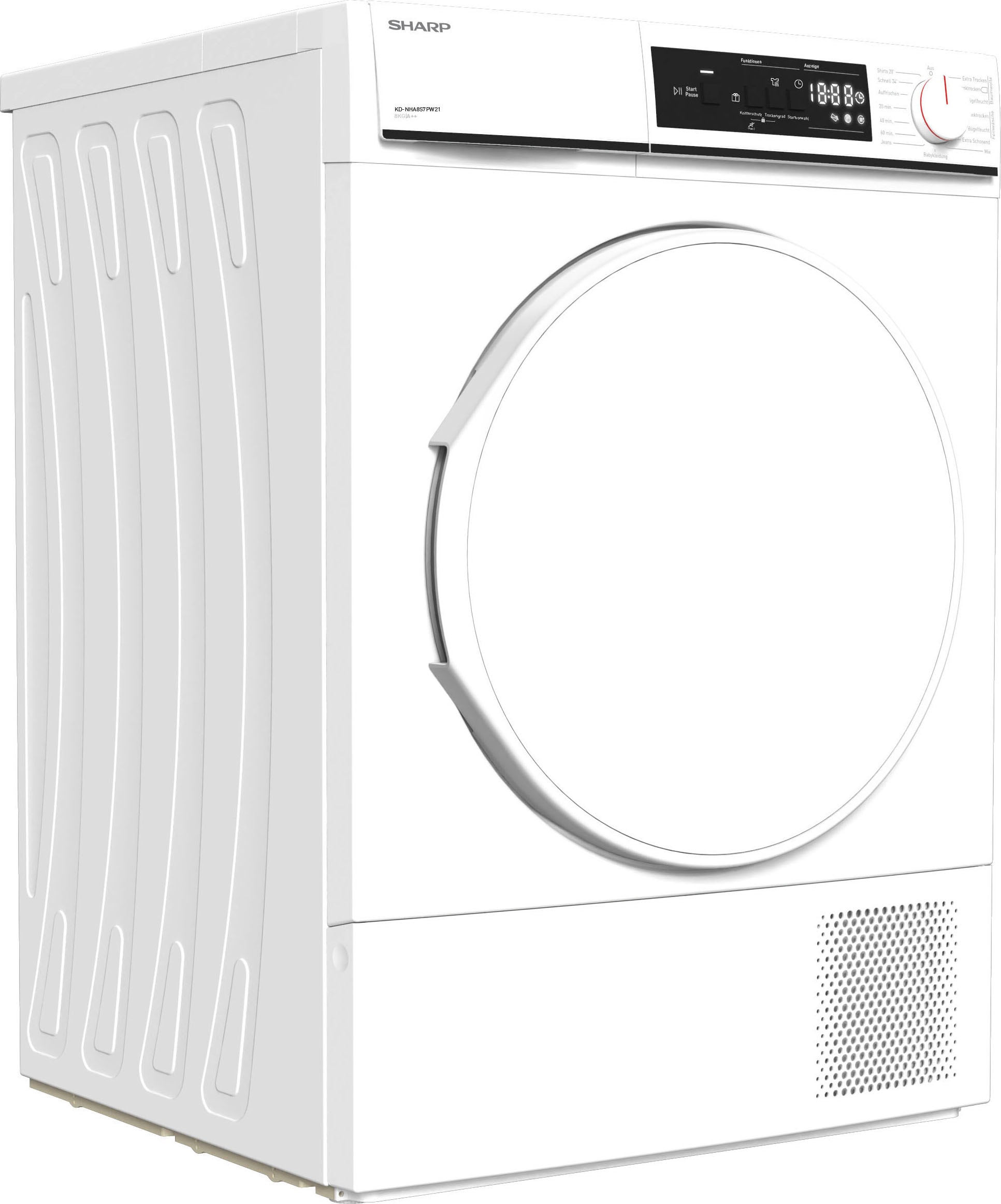 Sharp Wärmepumpentrockner »KD-NHA8S7PW21-DE«, Serie T, 8 kg günstig online kaufen