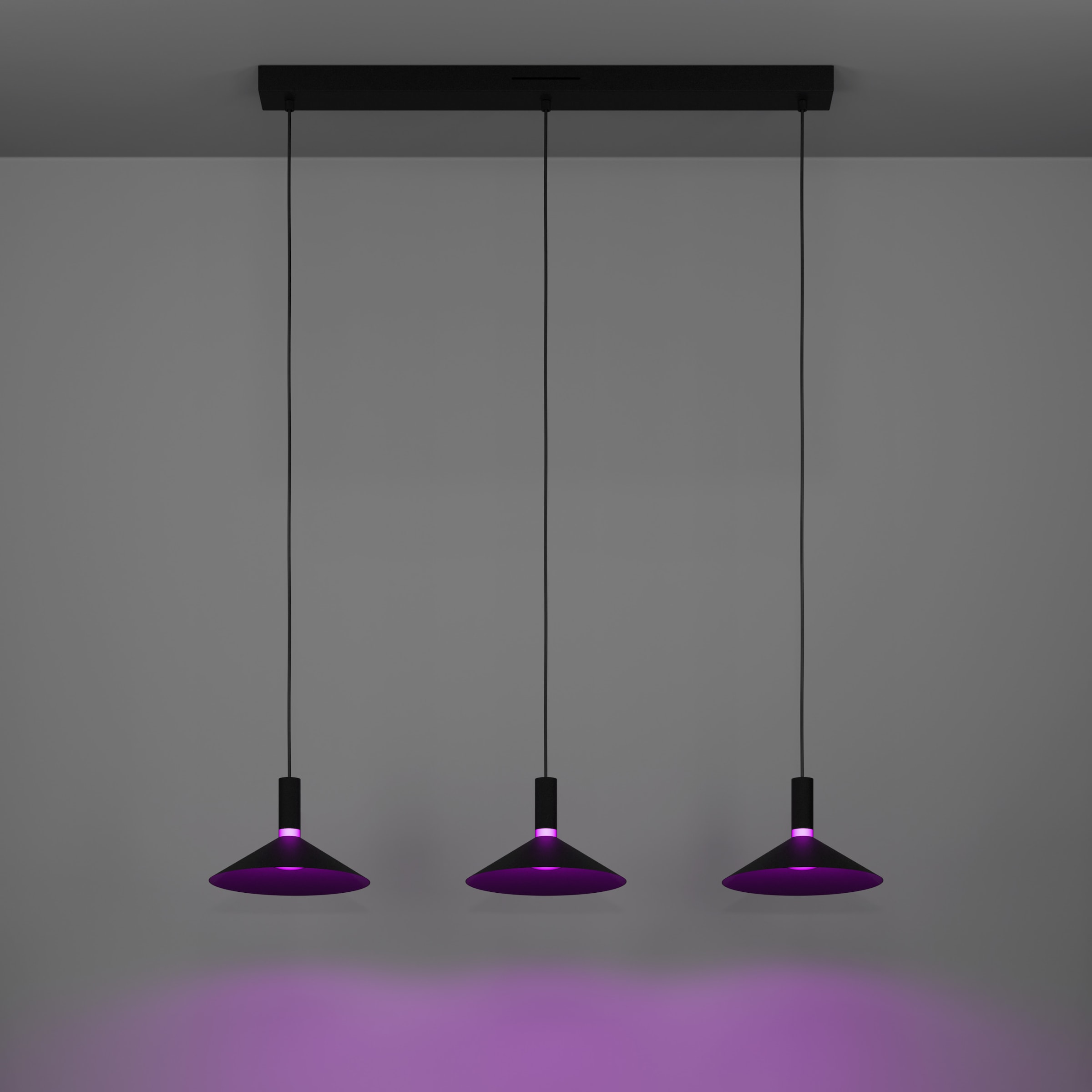 EGLO Hängeleuchte »CONOMAVILLA-Z Pendellampe - Stahl - LED - 3X7,5W - IP20« LED-Modul 1 Stk. Kaltweiß | Neutralweiß | RGB | Warmweiß Hängelampe, Deckenlampe, Wohnzimmer, Esszimmer, L92 x B22 x H120 cm