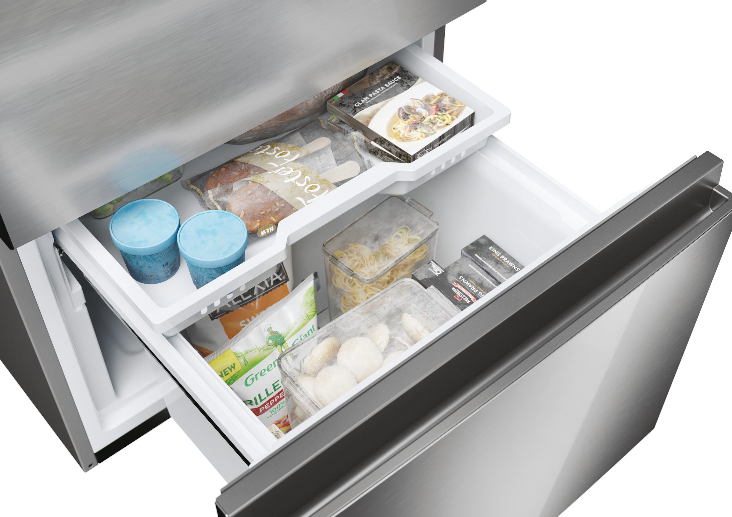 Haier Kühl-/Gefrierkombination 3D 60 Series 7 »HTW7620ANMG«, WIFI connected, Innovative Gefrier-Schubladen: Sparen Energie
