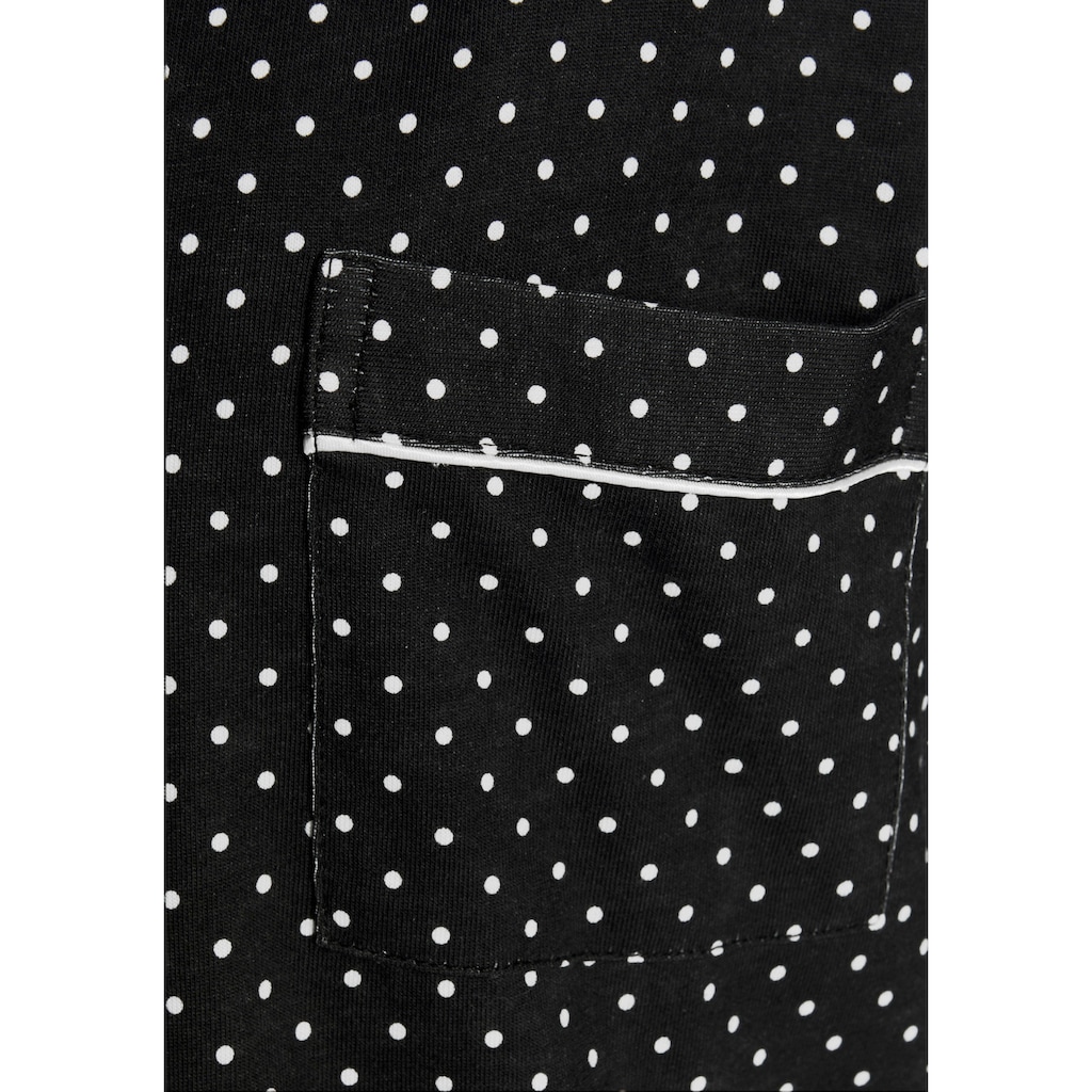 LASCANA Nachthemd, in klassischer Form mit Knopfleiste