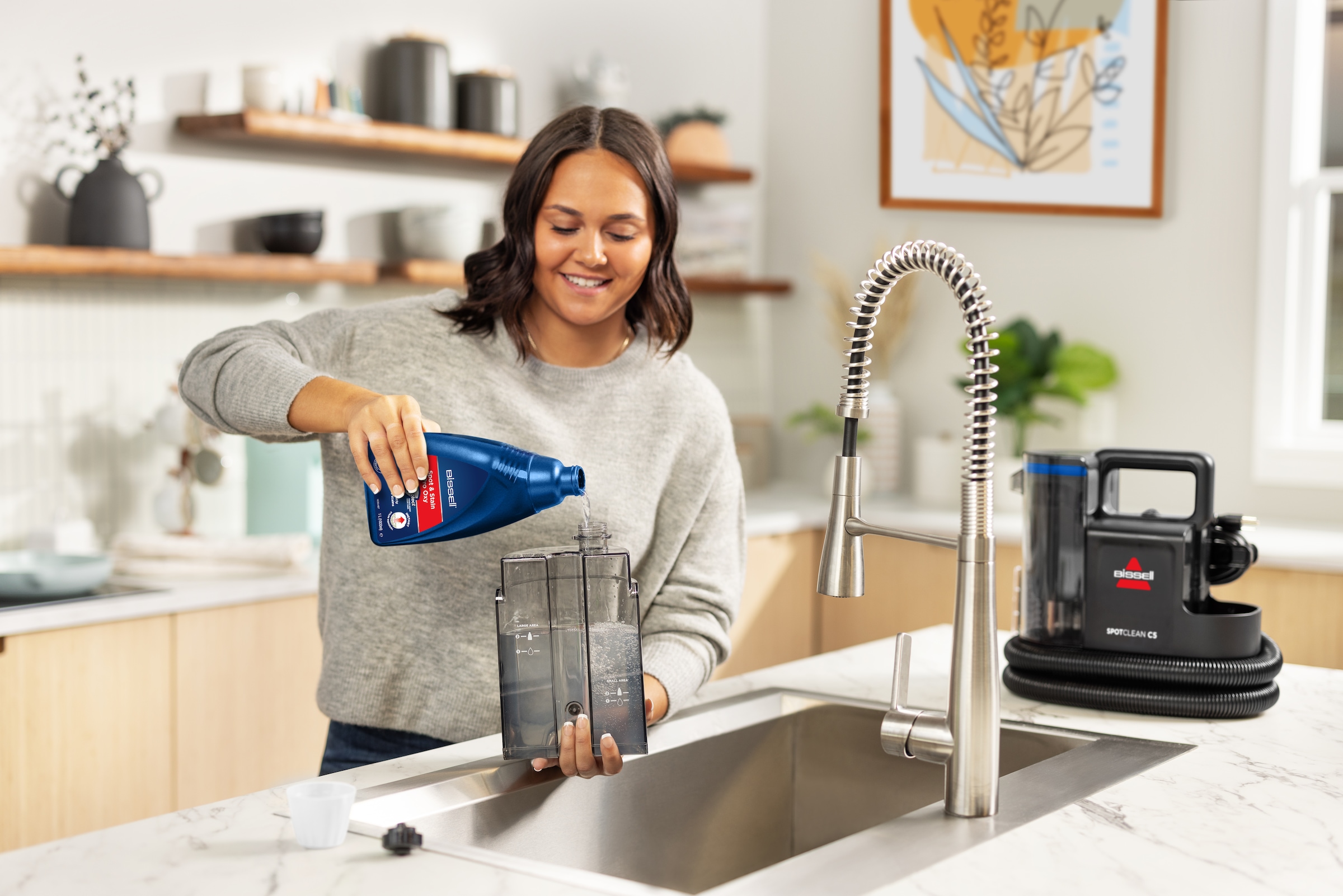 Bissell Wasch-Sauger »3928N, SpotClean C5 Select, leistungsstark, klein, Dual-Tank«, >15kPa, Selbstreingung, reinigt Flecken auf Teppich, Polster, Autositz
