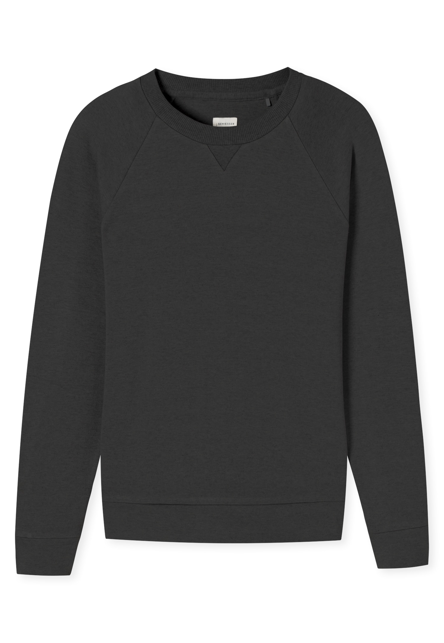 Schiesser Sweatshirt »"Mix+Relax"«, (-), mit geripptem Halsausschnitt mit V-förmigem Einsatz vorne
