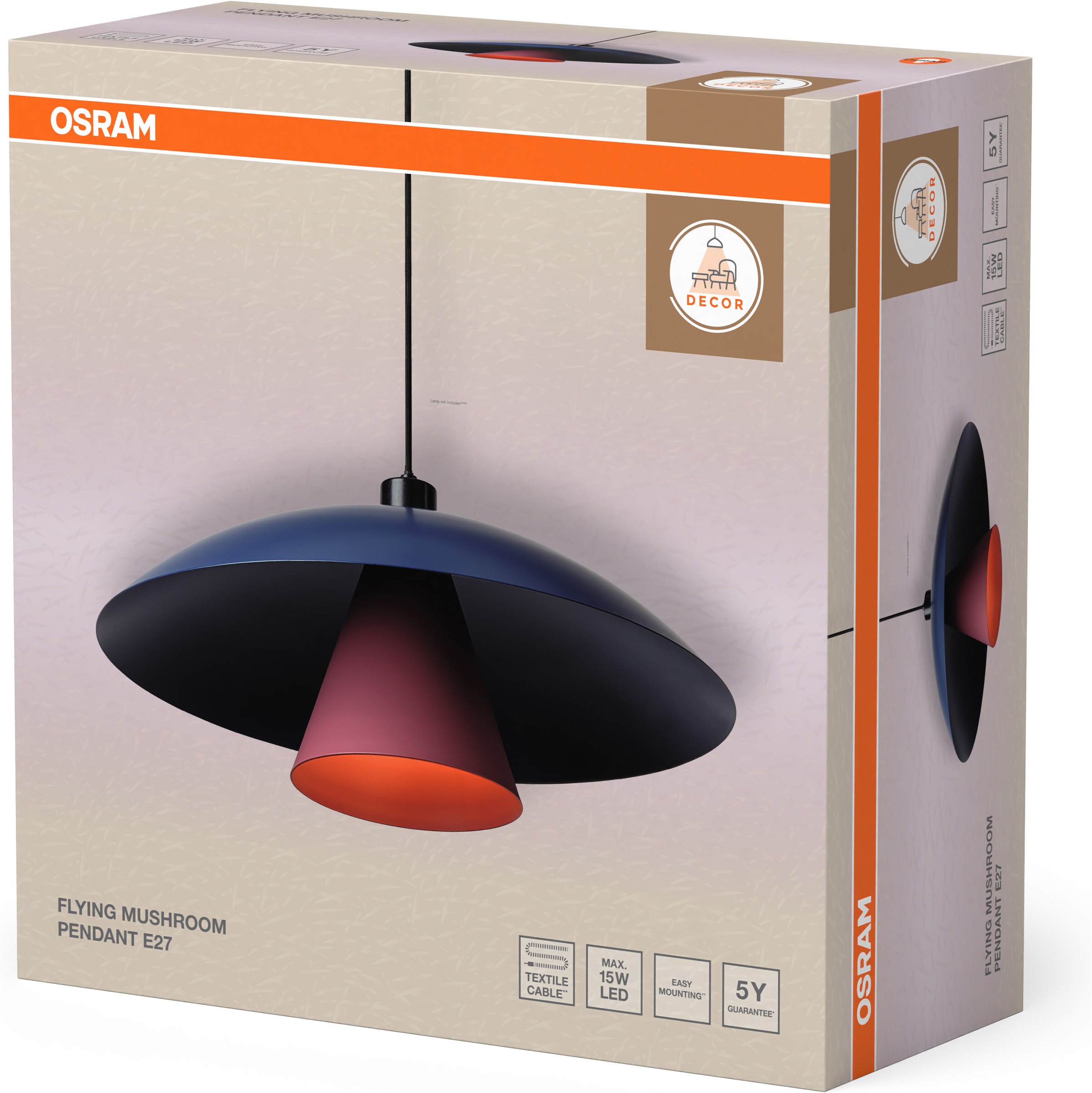 Osram Pendelleuchte »Decor Flying Mushroom Pendant« E27 1 Stk. Fassung E27, Stahl