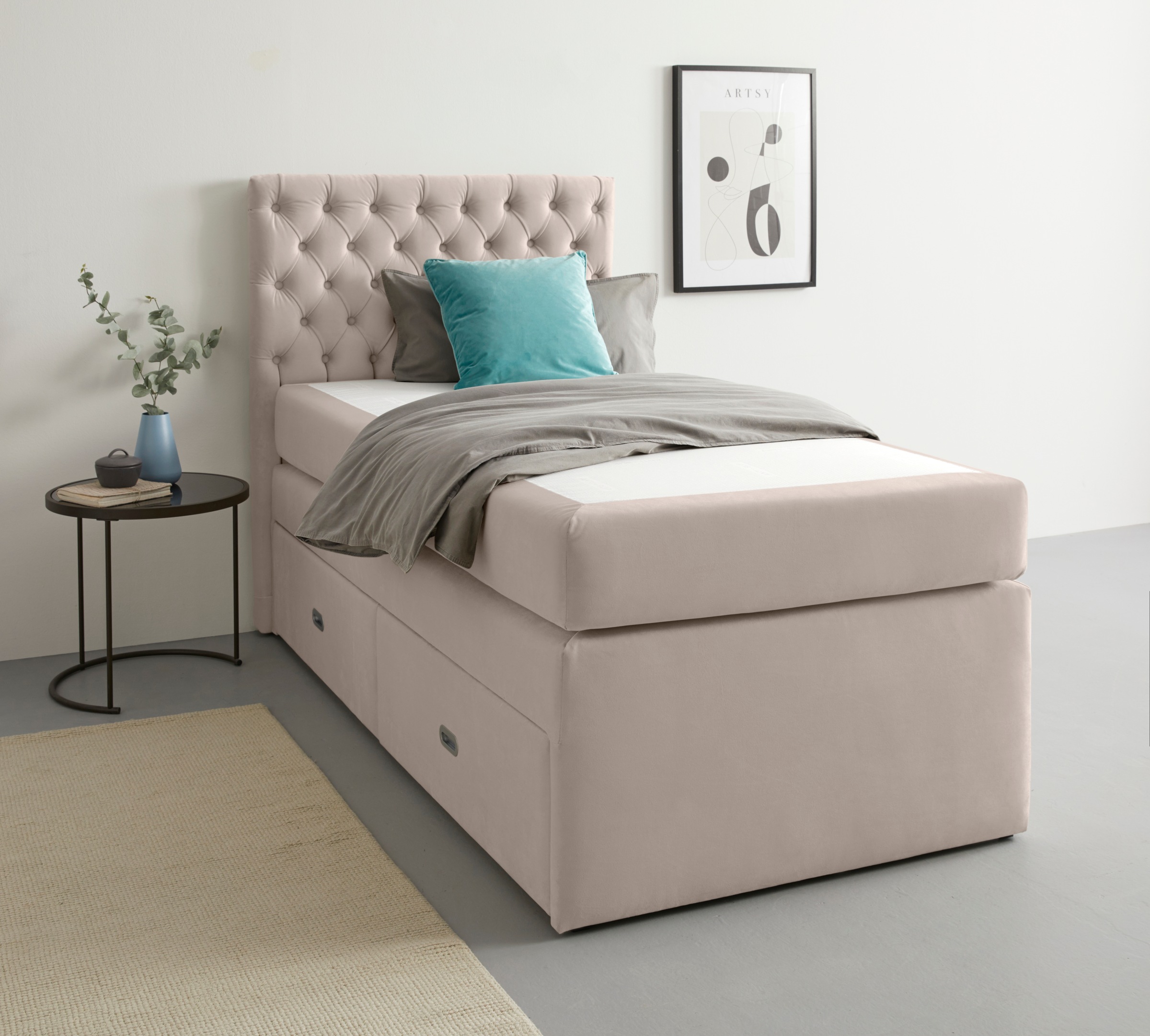 Home affaire Polsterbett »Boxbett Alvi mit Schubladen, Taschen-Federkernmat günstig online kaufen